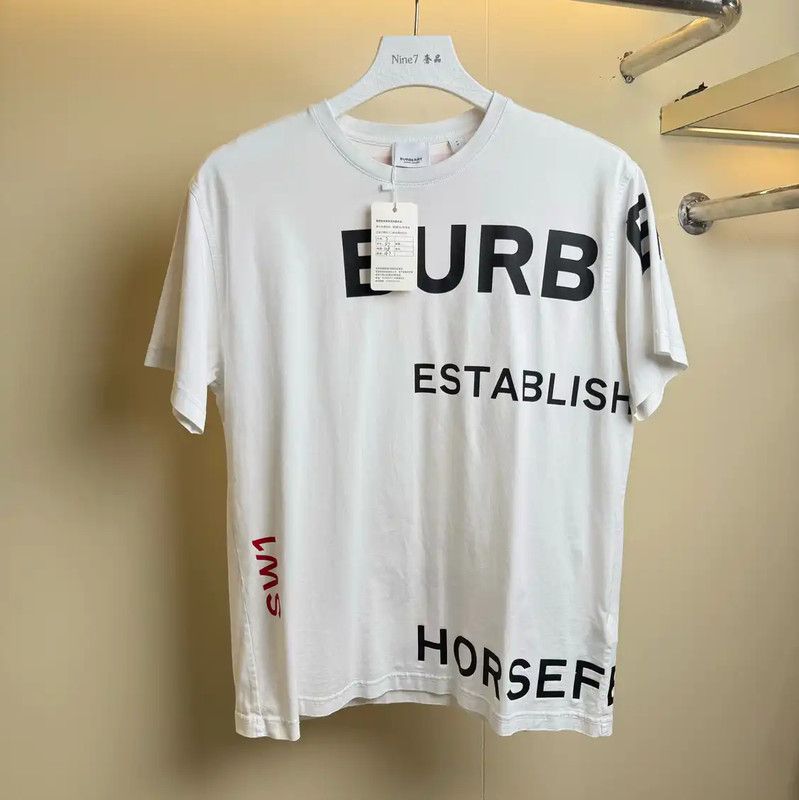 Burberry Burberry White Cotton Men's T-Shirt Size US S / EU 44-46 / 1 - 1 Thumbnail