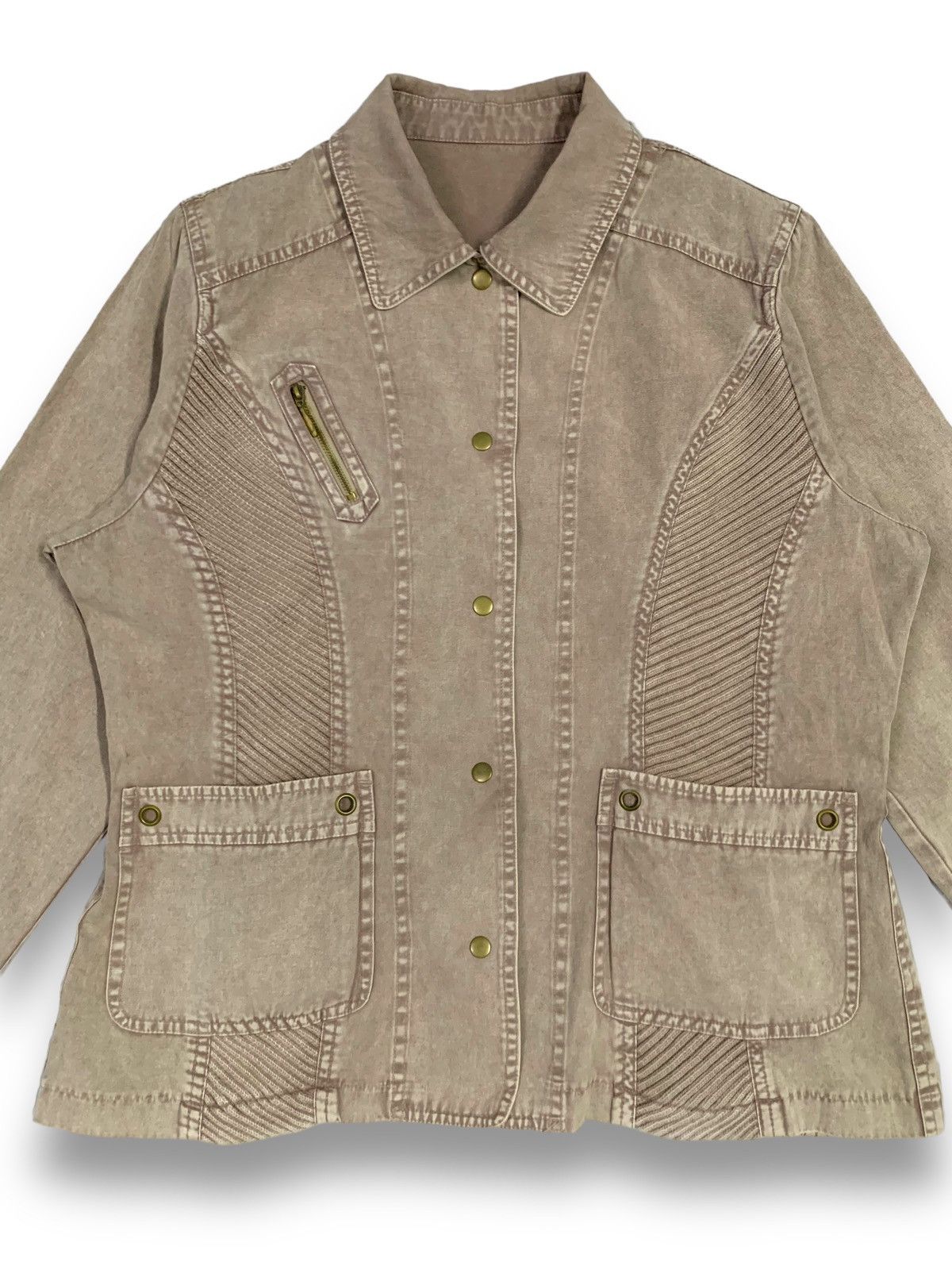 Japanese Brand Vintage Japanese Brand Snap Button Cotton Jacket Size L / US 10 / IT 46 - 4 Thumbnail