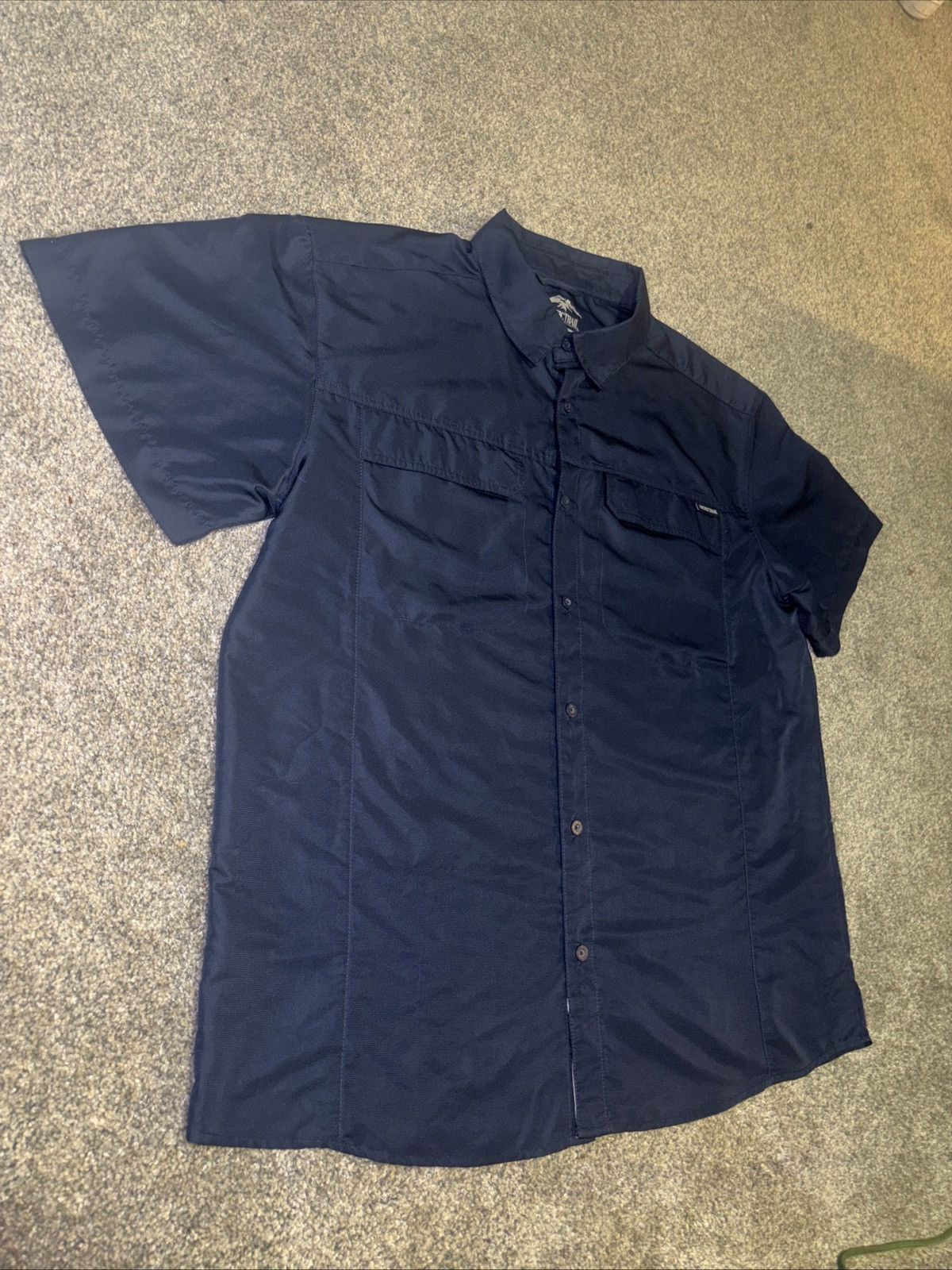 Pacific Trail Pacific Trail Men's Navy Blue Short Sleeve Shirt Size XL Size US XL / EU 56 / 4 - 3 Thumbnail