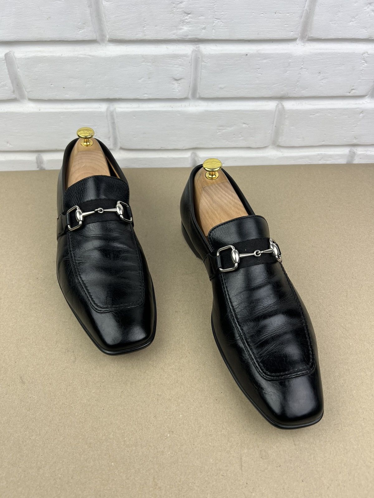 Gucci GUCCI Loafers Leather Slip Ons Shoes HORSEBIT Web Stripe Men Size US 11 / EU 44 - 1 Thumbnail