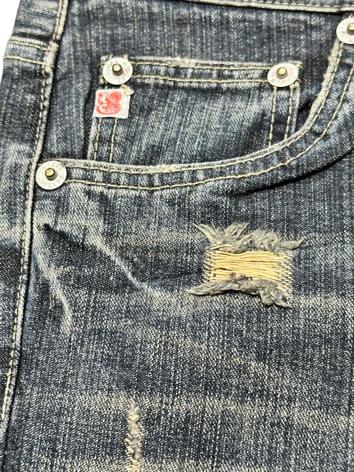 20471120 Vintage 291295 Homme Distressed Baggy Wide Leg Denim Size US 32 / EU 48 - 3 Thumbnail
