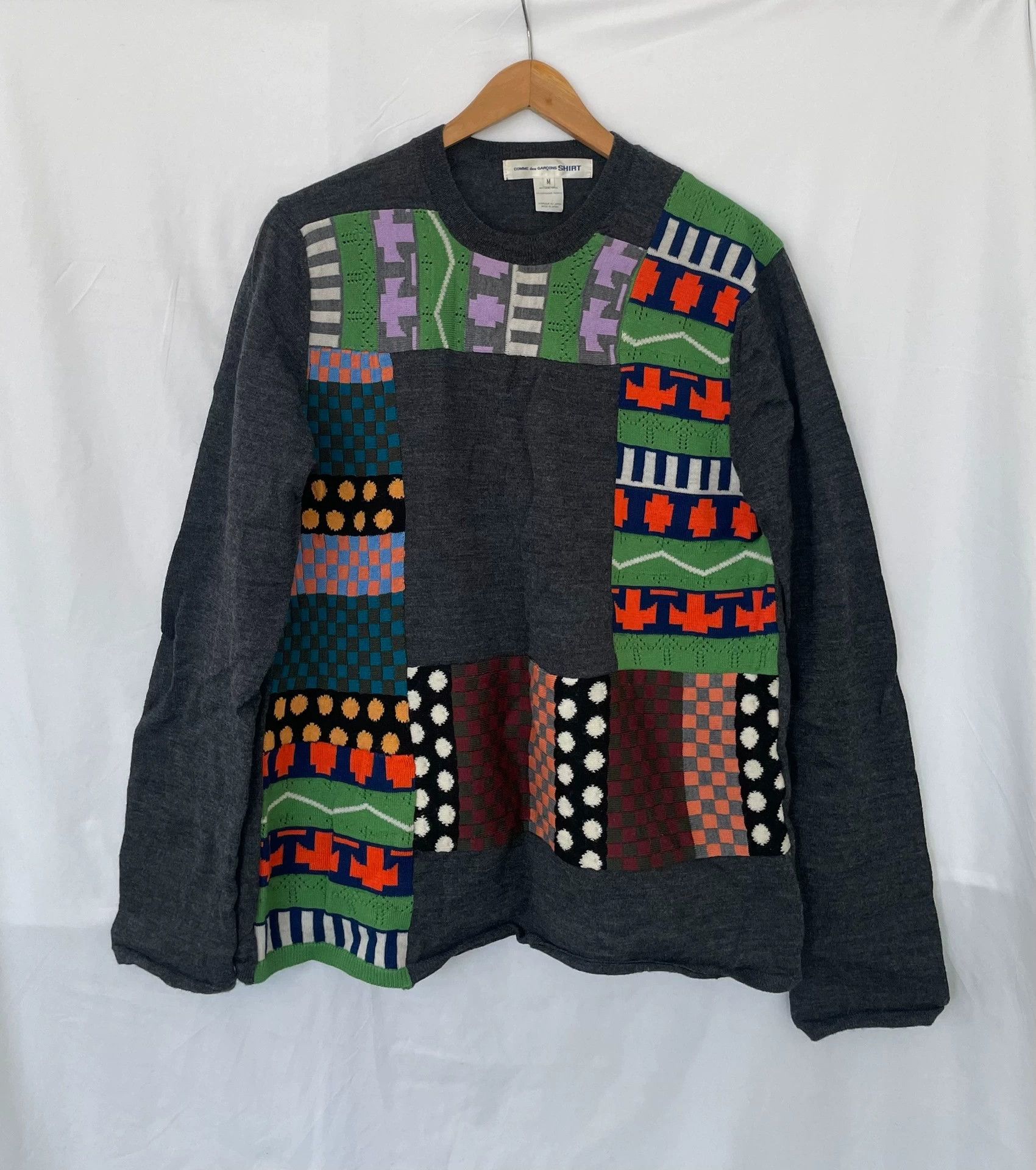 Comme des Garcons Comme des Garçons shirt, patchwork wool sweater Size US M / EU 48-50 / 2 - 1 Thumbnail