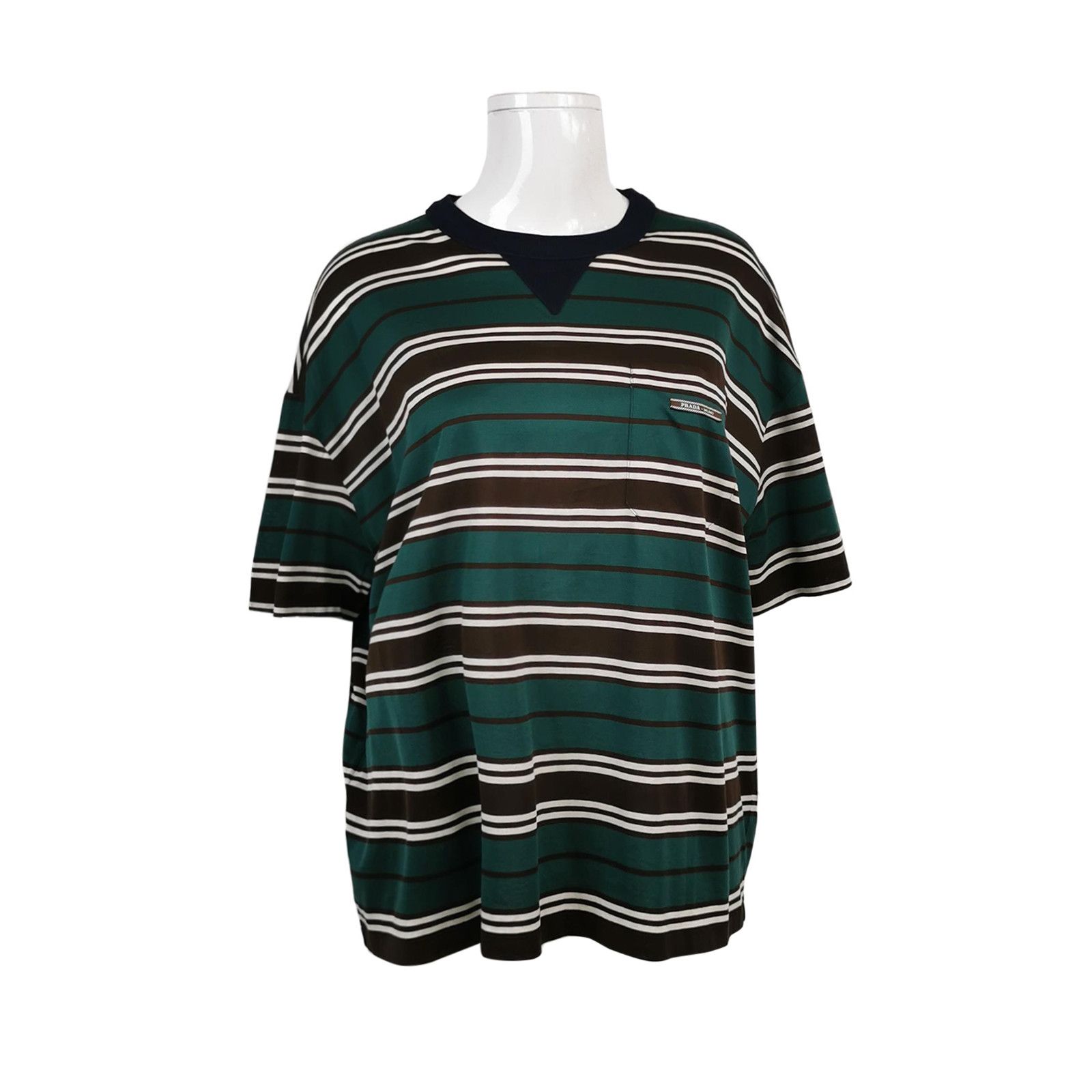 Prada Prada Striped Logo Patch T-Shirt Size XS Size US XS / EU 42 / 0 - 1 Thumbnail