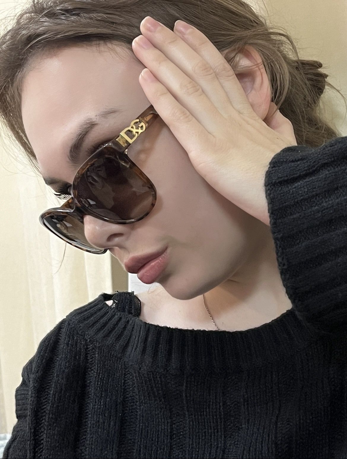 Dolce & Gabbana Vintage Women’s Dolce & Gabbana D&G Brown Sunglasses Size ONE SIZE - 8 Thumbnail