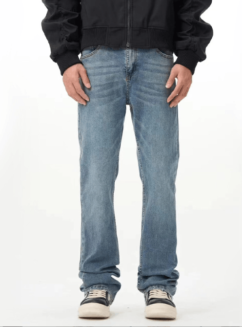 Japanese Brand × Jean Classic distressed washed straight-leg jeans Size US 32 / EU 48 - 2 Thumbnail