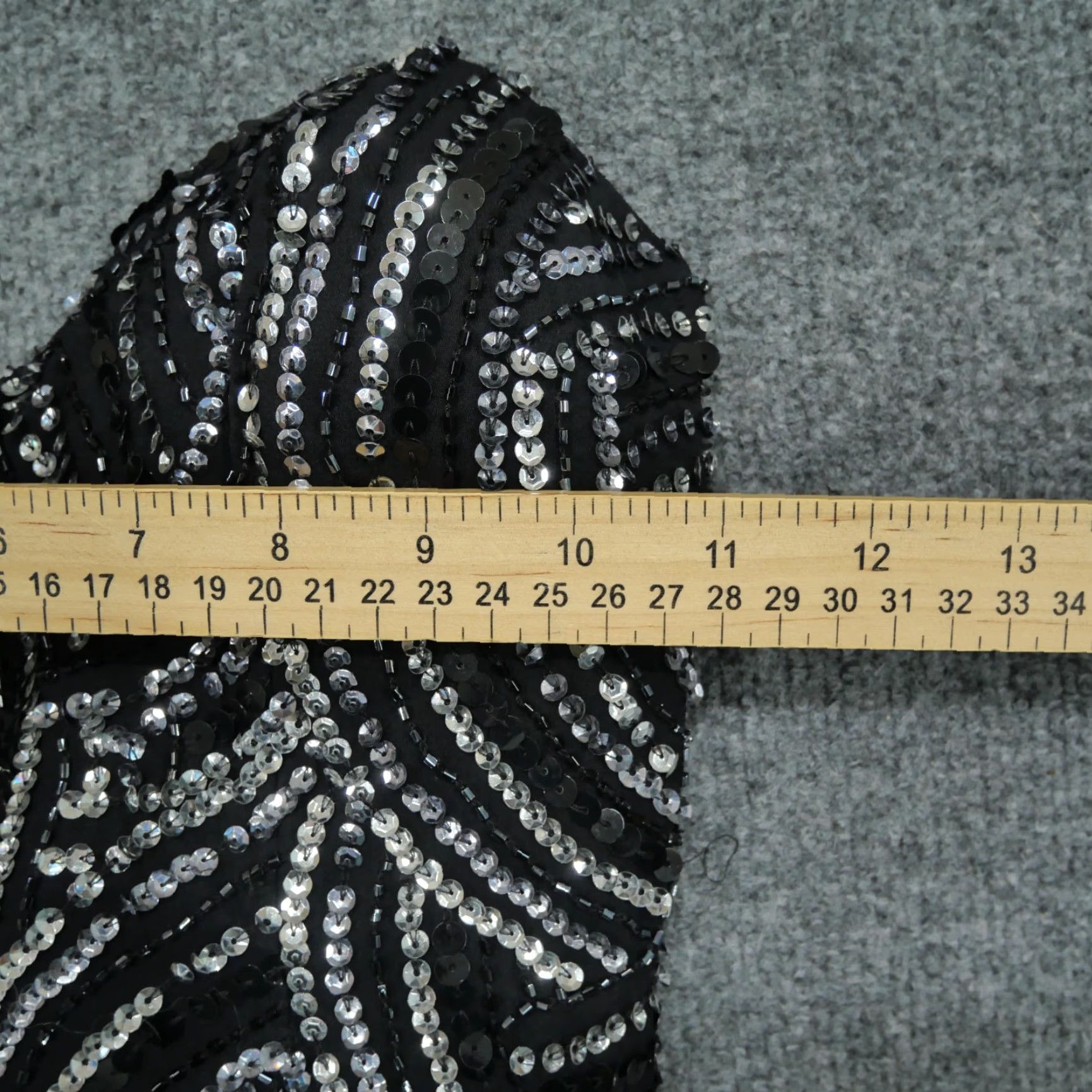 Vintage VINTAGE Scala Top Womens 0 Black Silk Sequin Shirt Strapless Blouse Puff Sleeve Casual Party/Cocktail Womens 0 Black Silk Sequin Size XS / US 0-2 / IT 36-38 - 3 Thumbnail