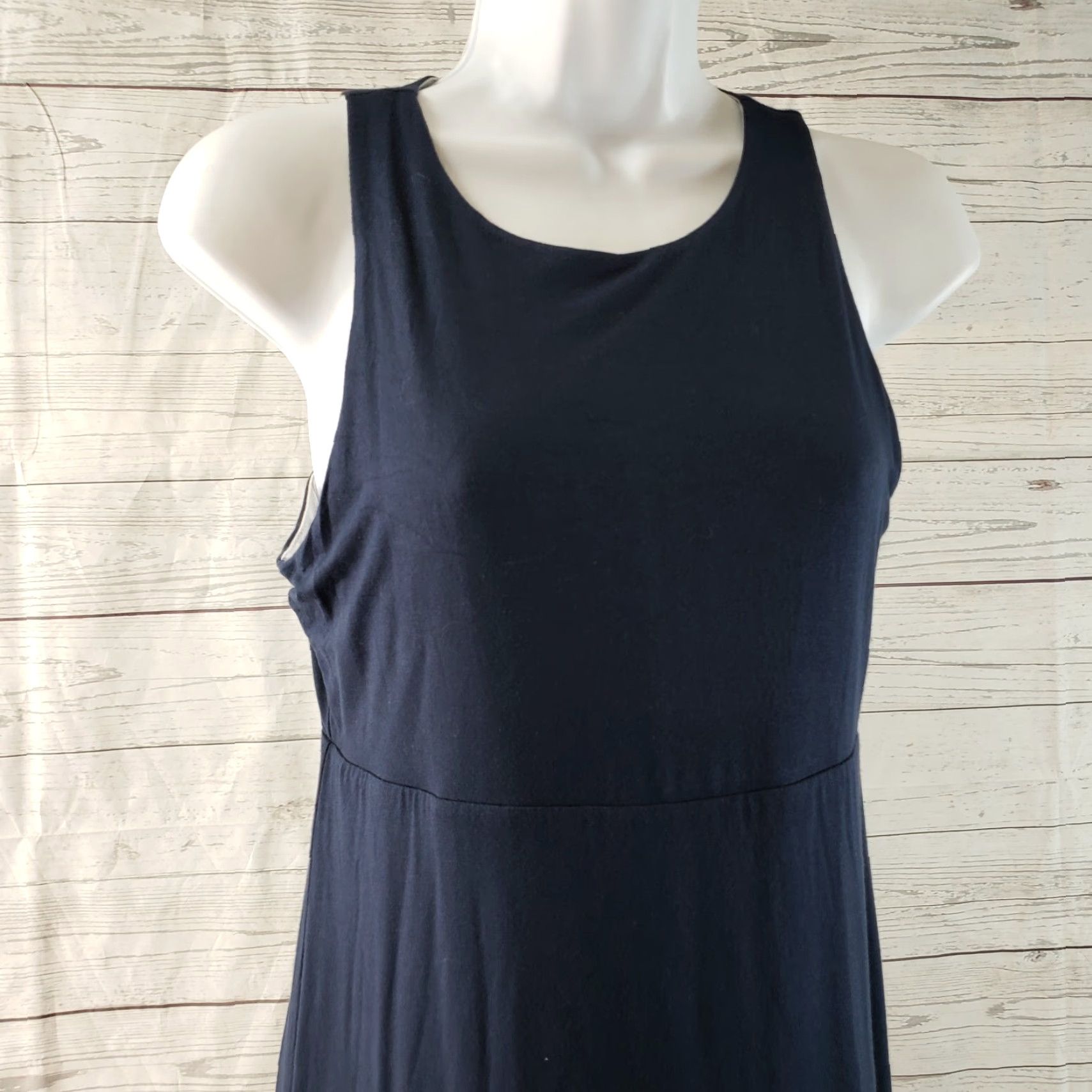 Athleta Womens Dress Reversible Santorini Sz Small Blue Gray Sleeveless Modal