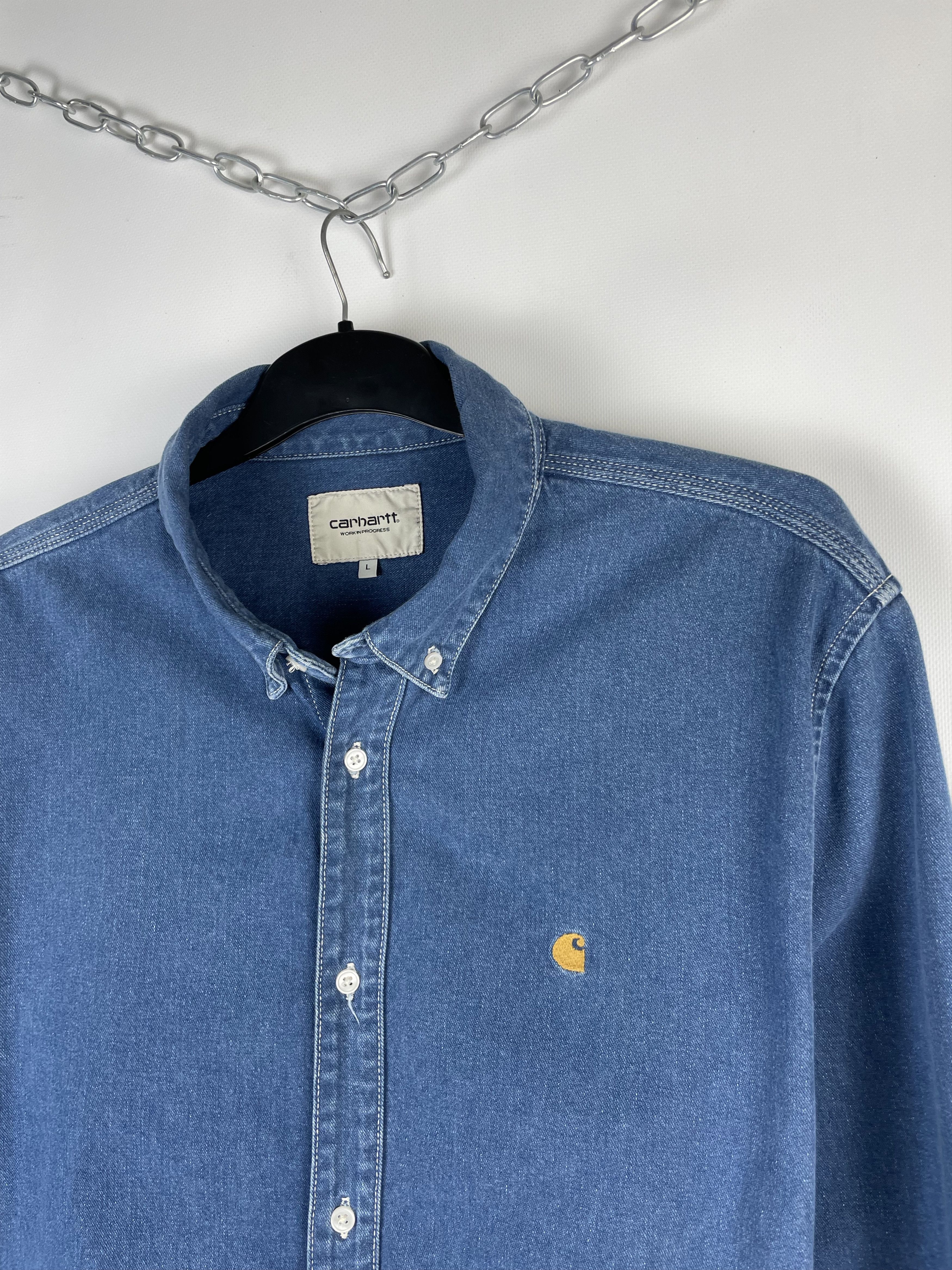 Carhartt Wip Carhartt Mens Denim Shirt Size US L / EU 52-54 / 3 - 4 Thumbnail