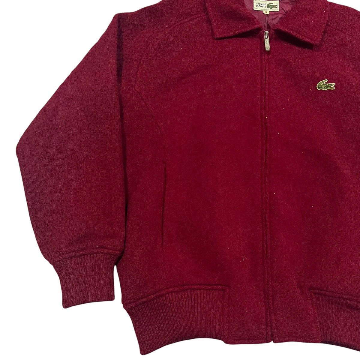 Lacoste VINTAGE 80S CHEMISE LACOSTE WOOL BOMBER JACKET Size US L / EU 52-54 / 3 - 2 Thumbnail