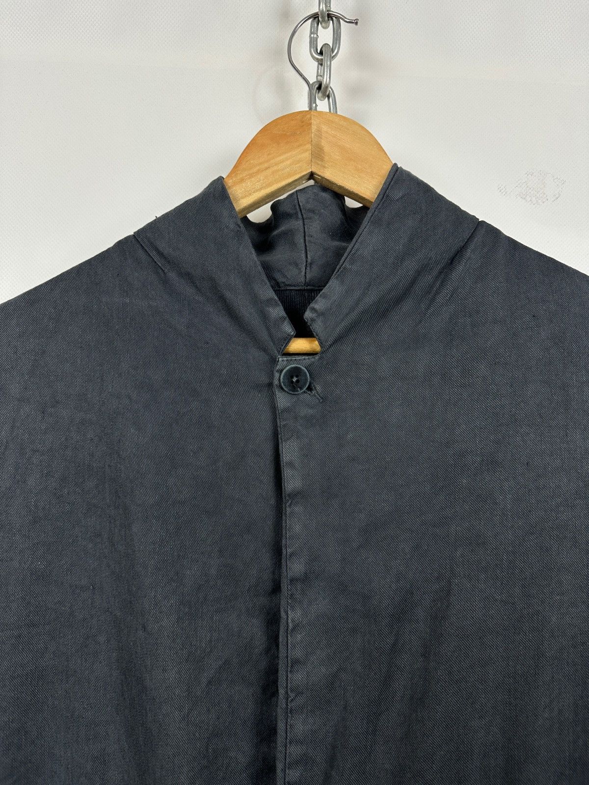 Transit Uomo Gray Linen Avant Garde Blazer Jacket - www