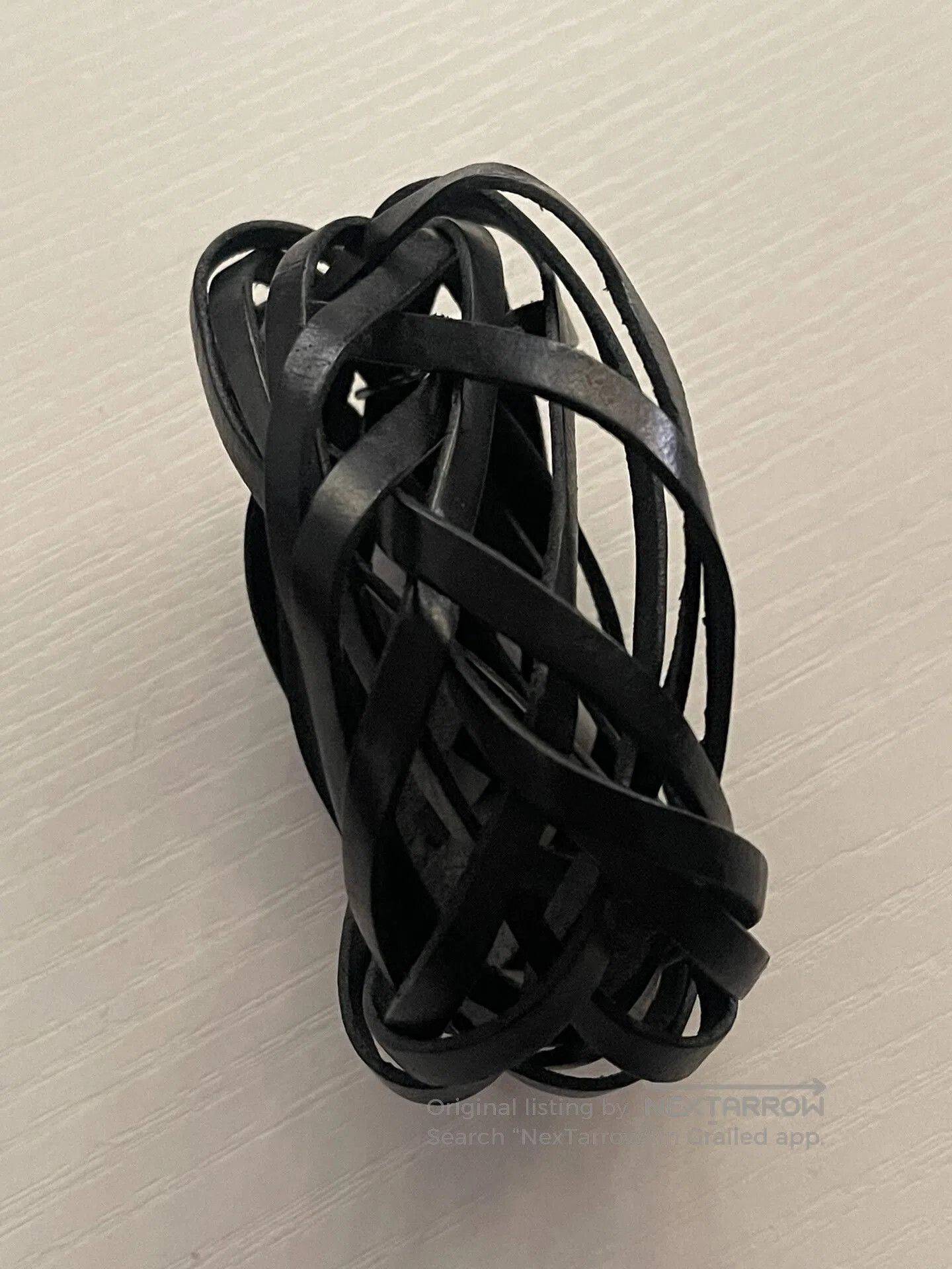 Maison Margiela Maison Martin Margiela Leather Bracelet with Silver Tag. Size ONE SIZE - 8 Thumbnail
