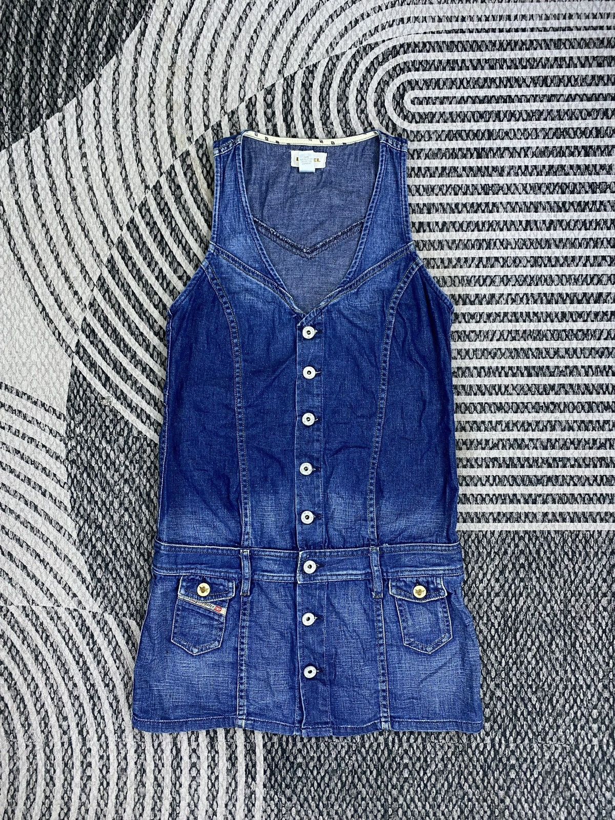 Diesel Vintage Diesel Blue Denim Button Down Dress Style Size XS / US 0-2 / IT 36-38 - 1 Thumbnail