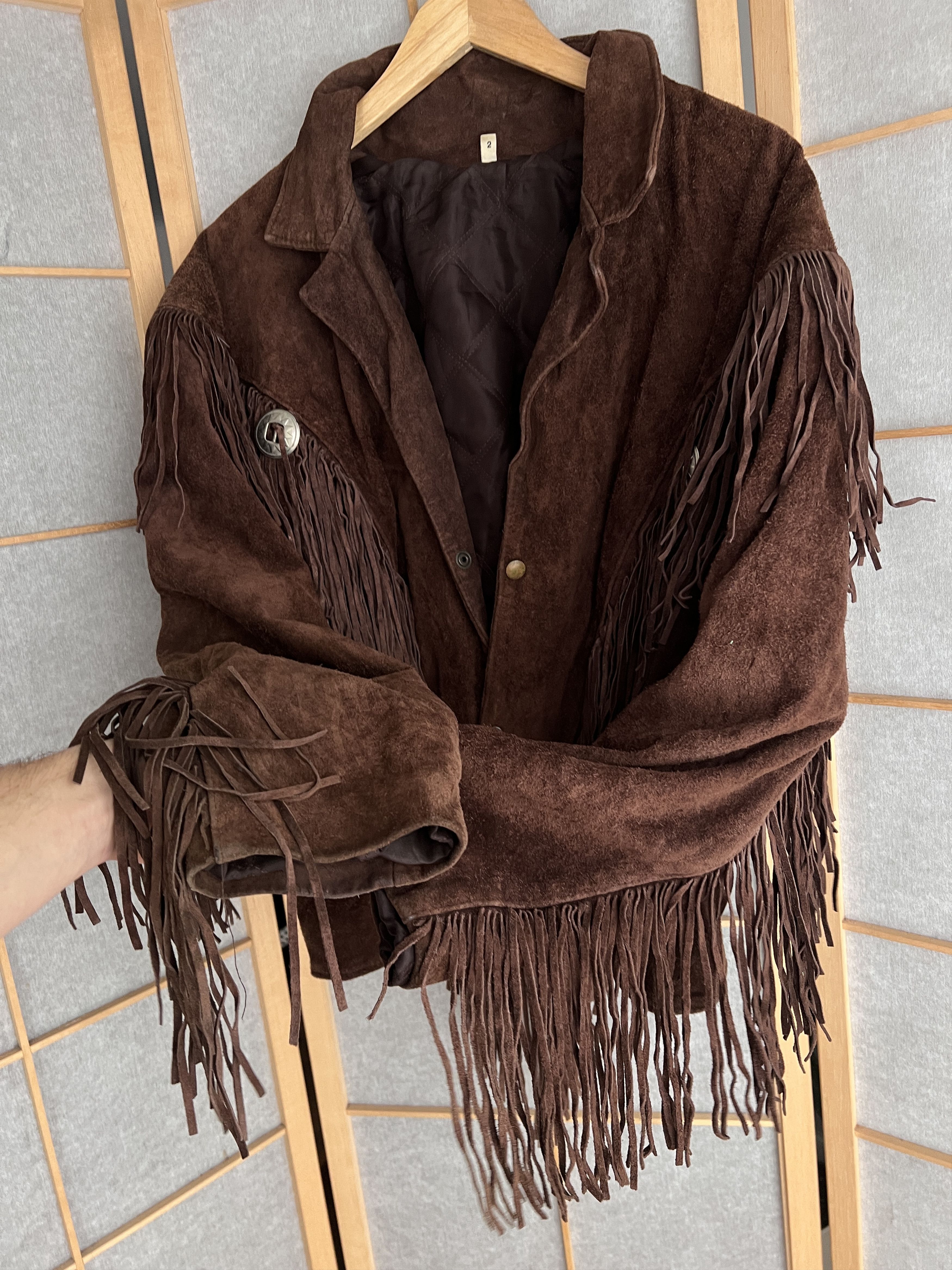If Six Was Nine Crazy! Cowboy core vintage 90s cropped leather jacket bomber Size US L / EU 52-54 / 3 - 6 Thumbnail