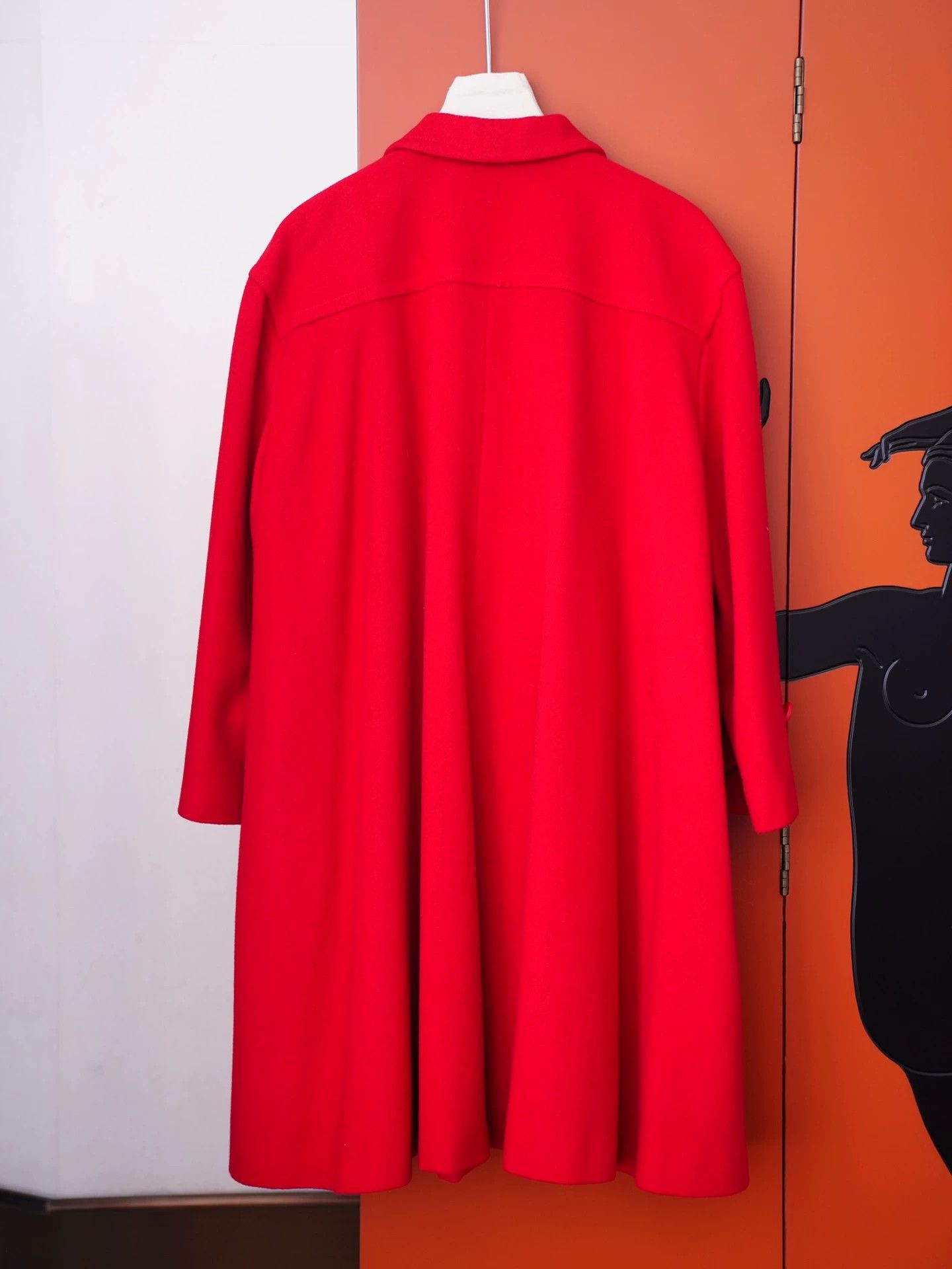 Givenchy Givenchy Vintage Crimson Red Oversized Wool Overcoat Umbrella Hem Size M / US 6-8 / IT 42-44 - 3 Thumbnail