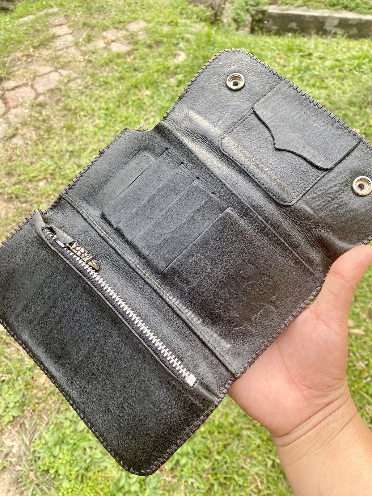 If Six Was Nine Very Rare Vintage handmade Godsize Sharkskin Leather wallet Size ONE SIZE - 6 Thumbnail