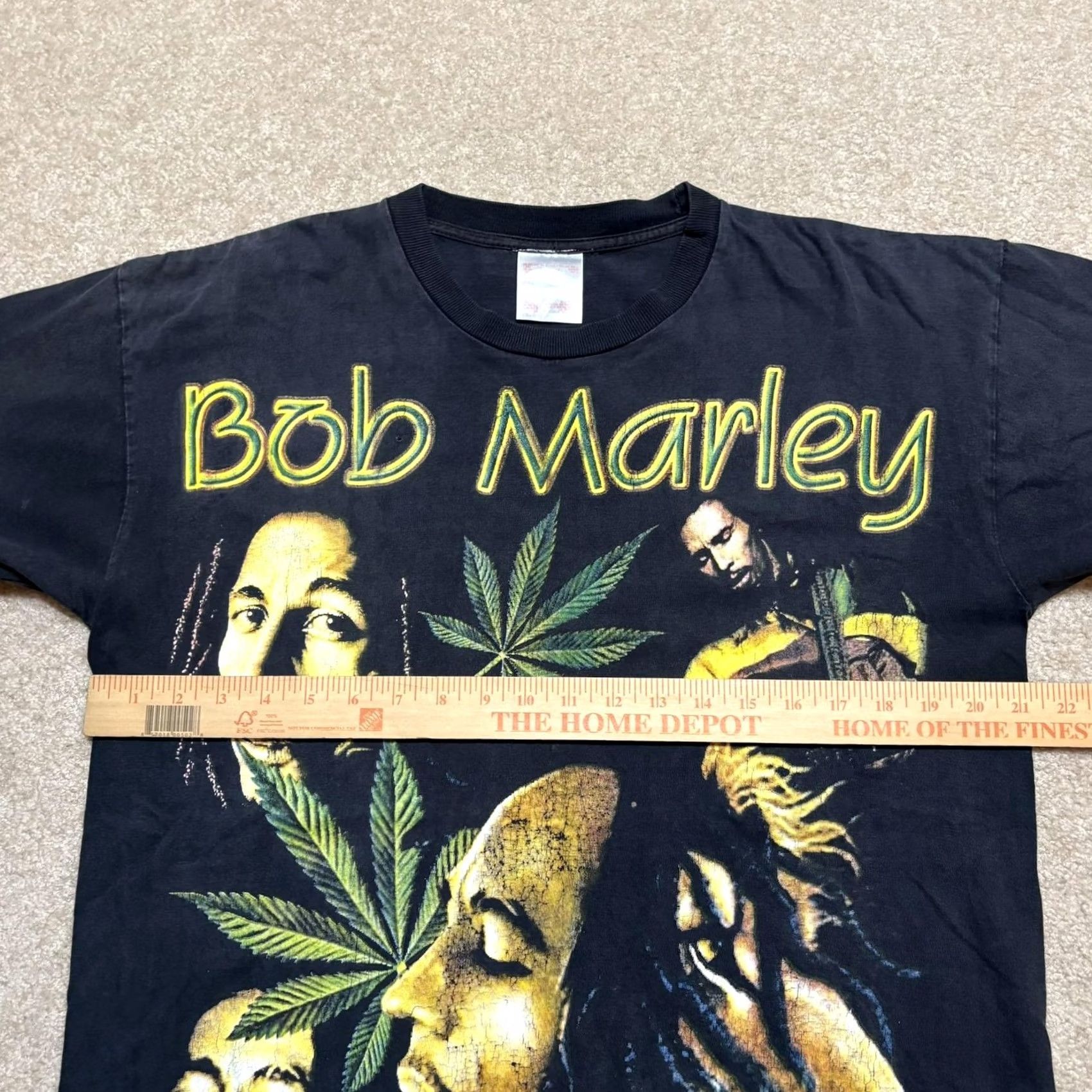 Vintage VINTAGE Bob Marley T-Shirt Mens Large Black Rap Tee Graphic ...