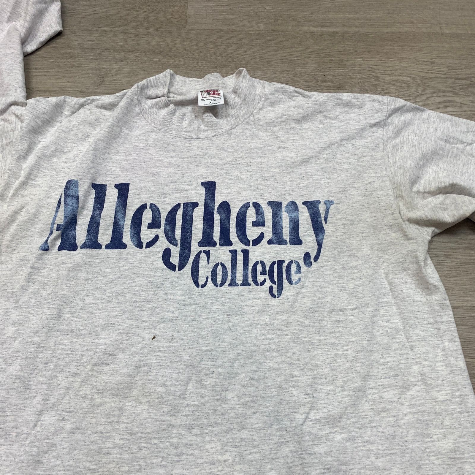 Vintage Vintage Allegheny College Mock Neck Single Stitch Shirt XL Size US XL / EU 56 / 4 - 9 Thumbnail