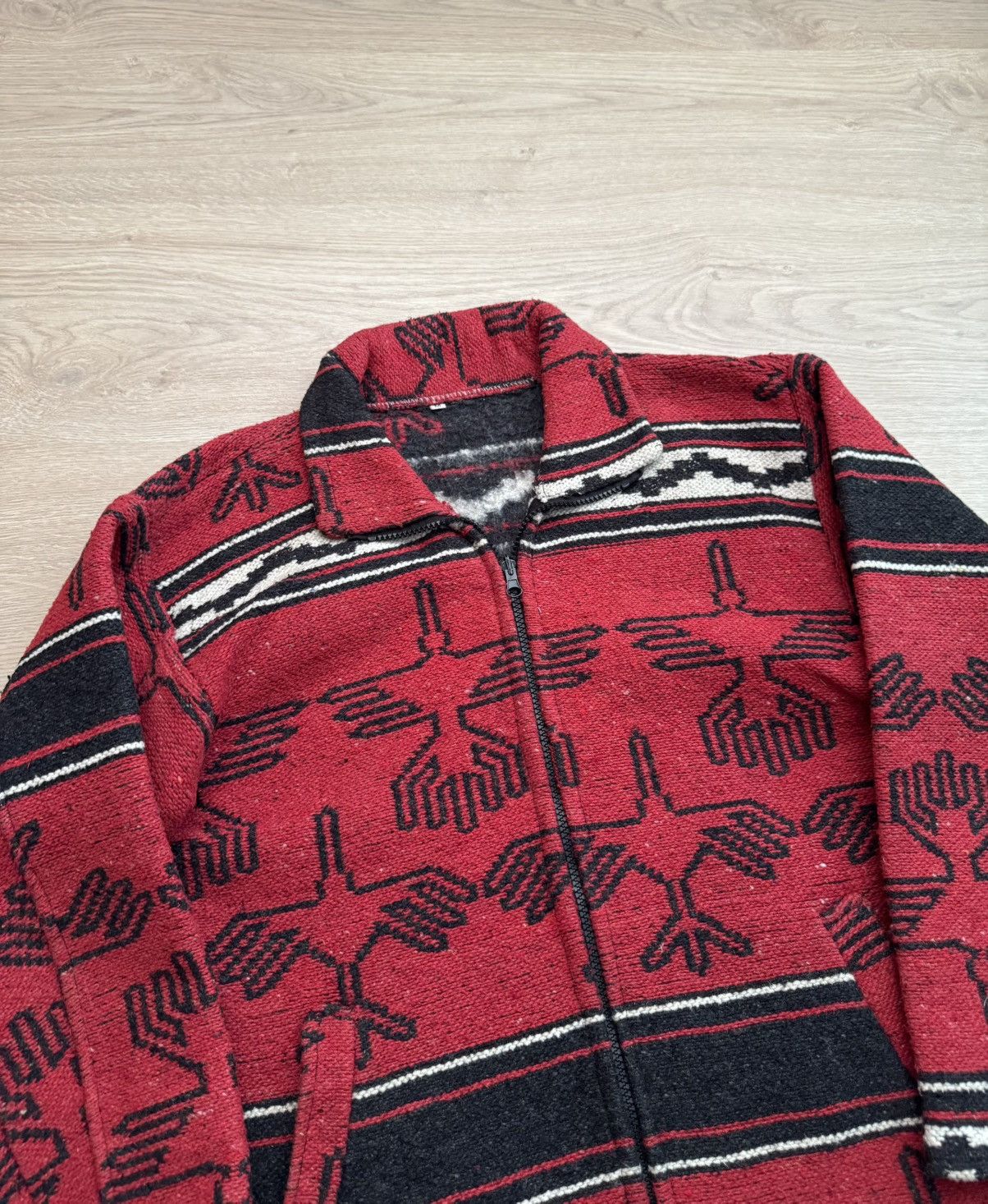Mexicana Vintage 90-00’ Women’s Ecuador Hand Made Navajo Jacket Size L / US 10 / IT 46 - 2 Thumbnail