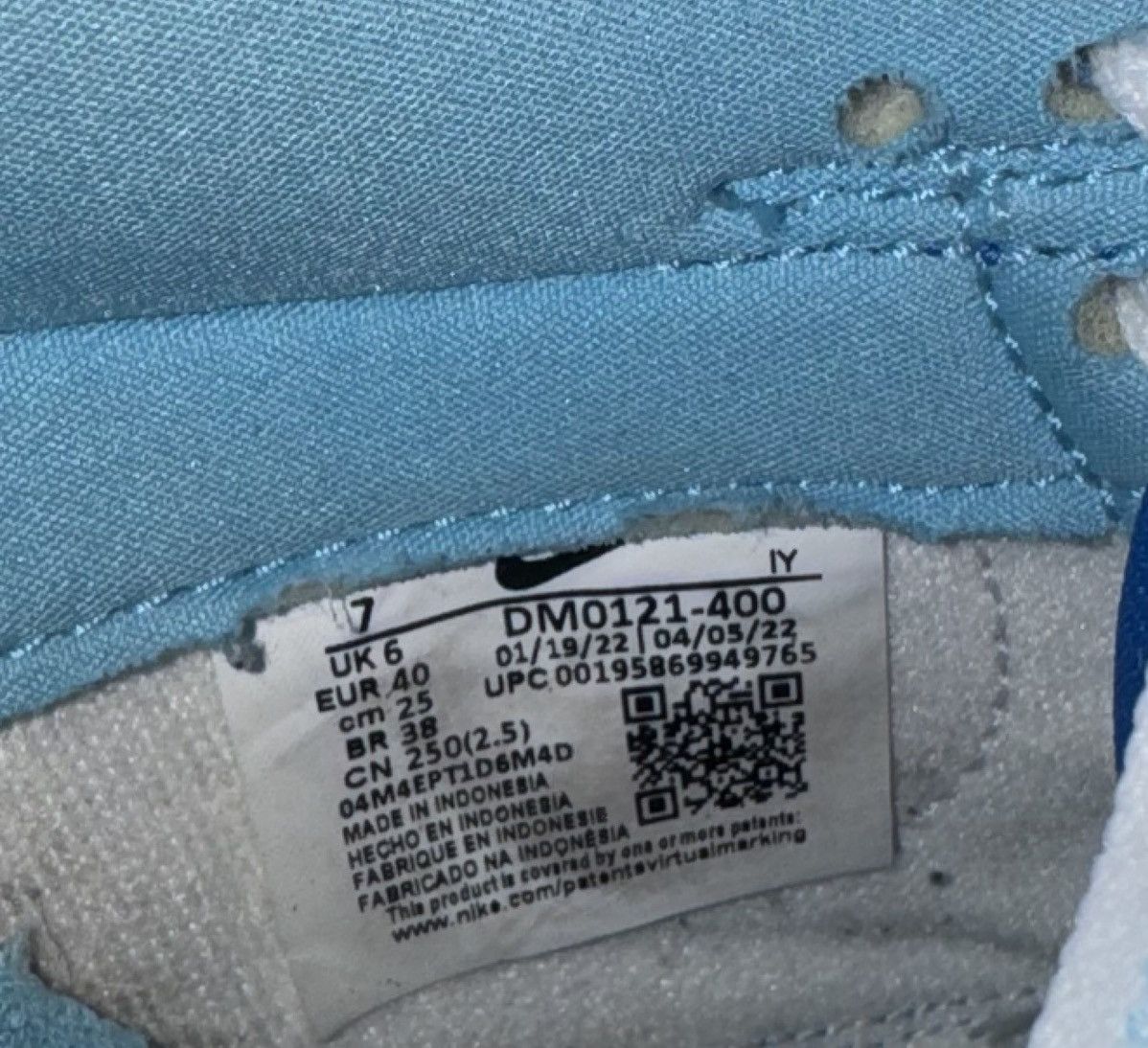 Flight Club Nike Dunk Low “Argon Blue Flash” Size US 7 / EU 40 - 7 Thumbnail