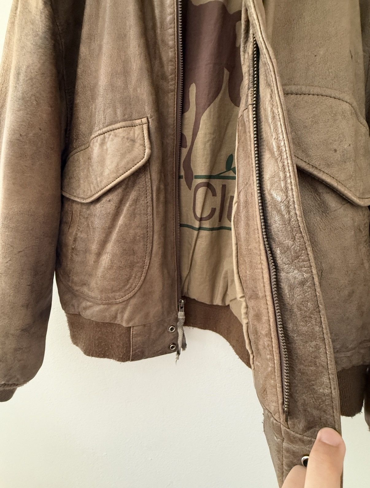 Vintage Vintage 1990 Hunt Club Leather Aviator Jacket Size US M / EU 48-50 / 2 - 4 Thumbnail