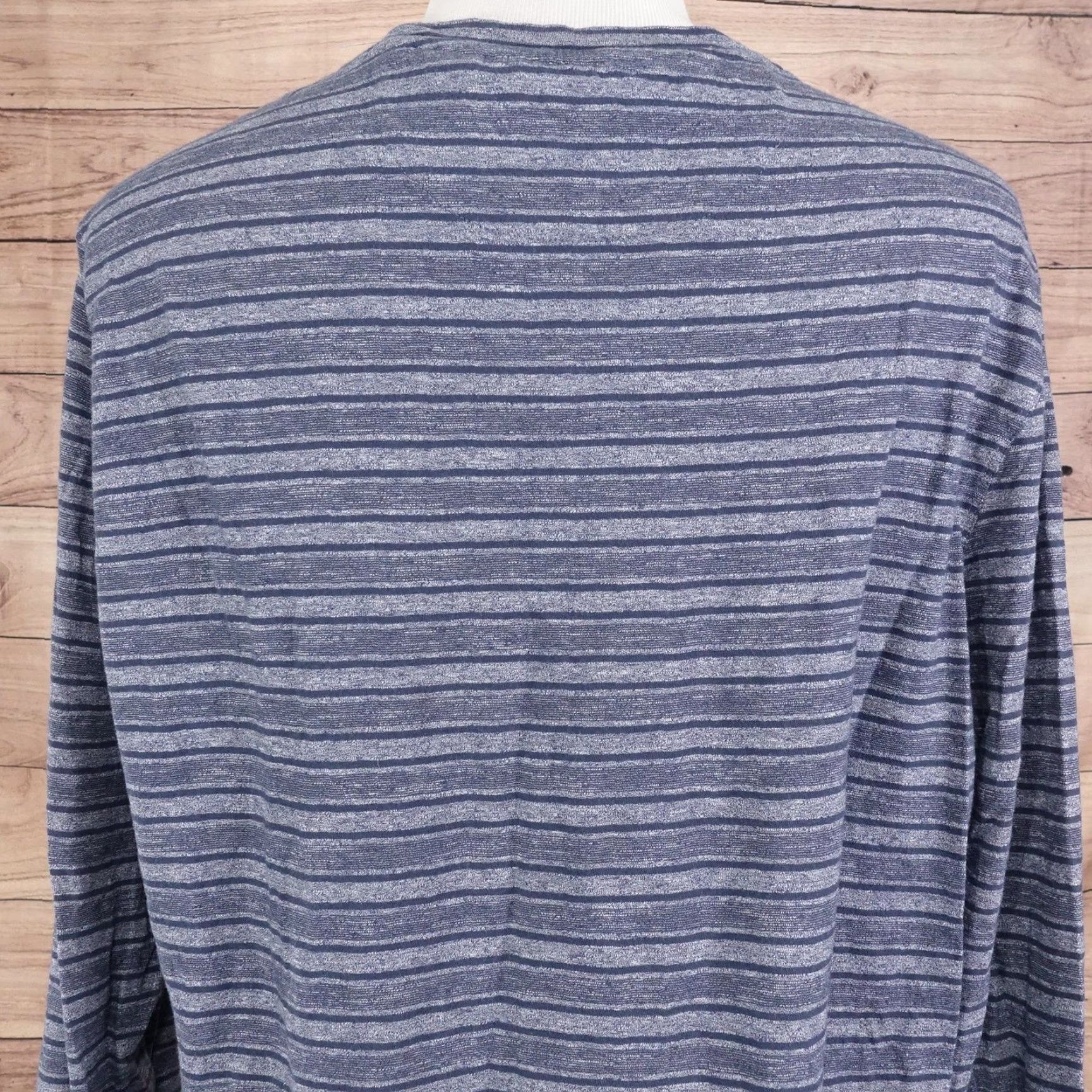 Joseph Abboud Joseph Abboud Shirt XL Blue Gray Soft Striped Long Sleeve Crewneck Tee Mens Size US XL / EU 56 / 4 - 5 Thumbnail
