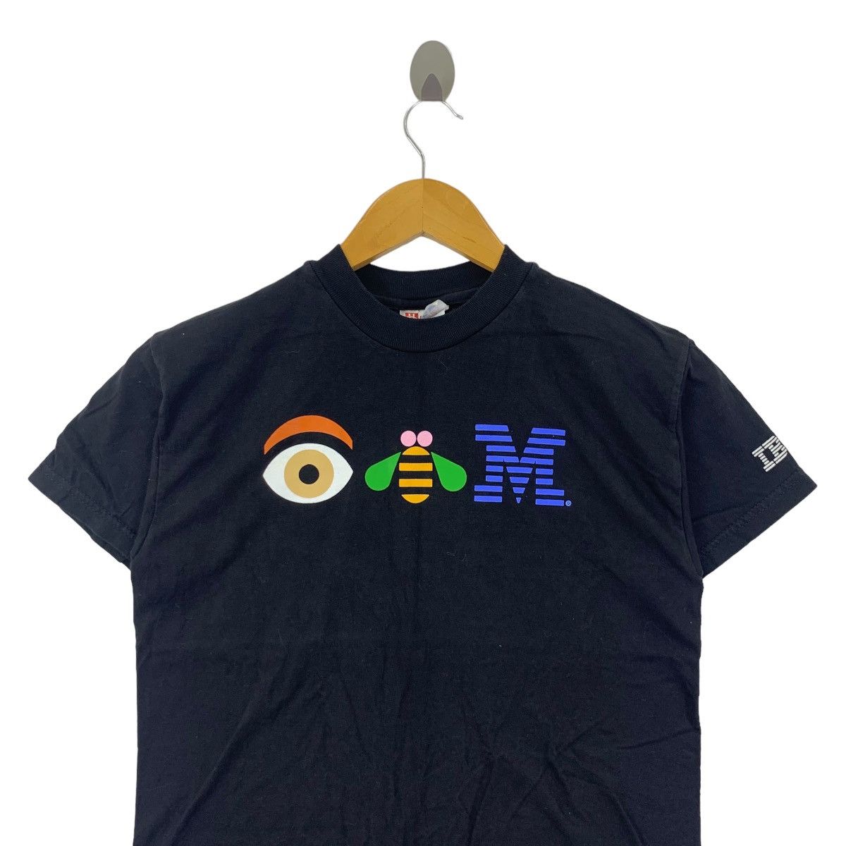 Hanes Vintage 90’ IBM COMPUTER TECHNOLOGY Eye Bee Tee Shirt Size US M / EU 48-50 / 2 - 2 Thumbnail