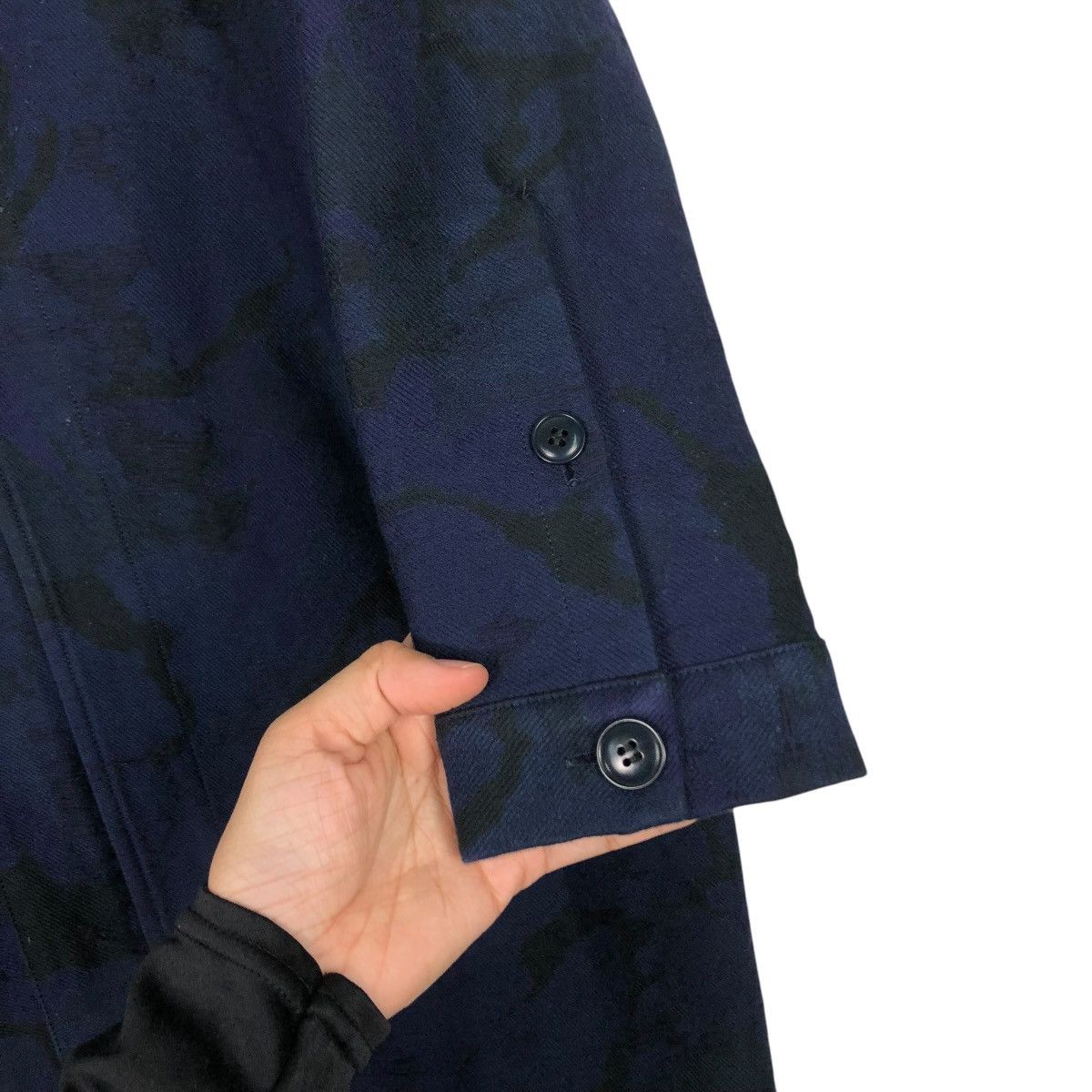 Yohji Yamamoto 🔥VINTAGE Y’S YOHJI YAMAMOTO LONG JACKET DENIM FLORAL Size US M / EU 48-50 / 2 - 18 Thumbnail