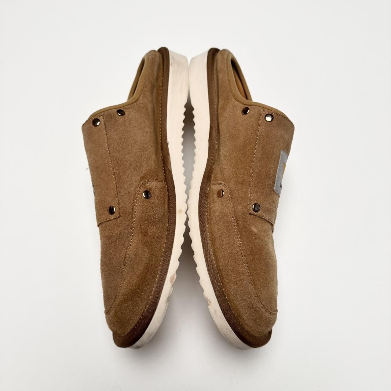 Vandy The Pink Vandy The Pink Tan Suede Slip On Construction Mules Size US 12 / EU 45 - 4 Thumbnail