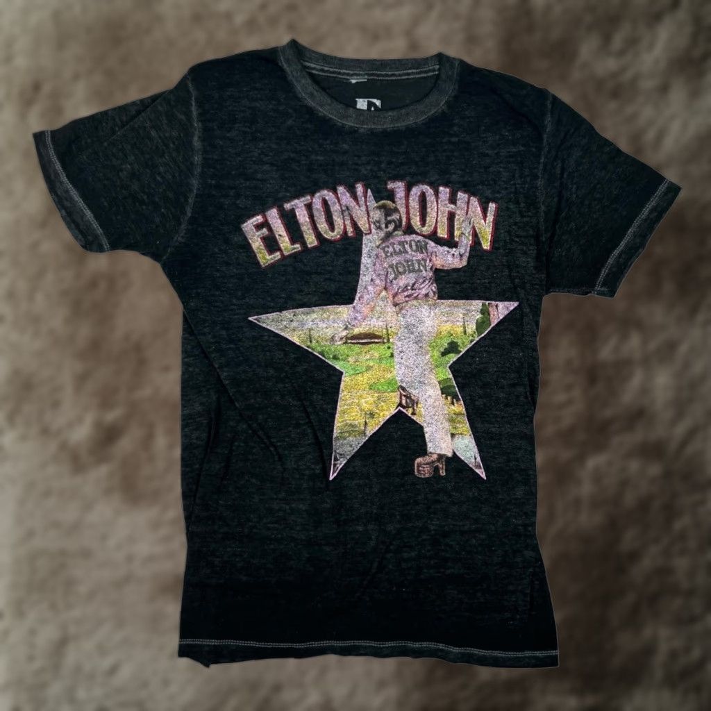Vintage Elton John T-Shirt Black Mens Small 2022 Tour Concert Farewell Yellow Brick Road Size US S / EU 44-46 / 1 - 1 Thumbnail