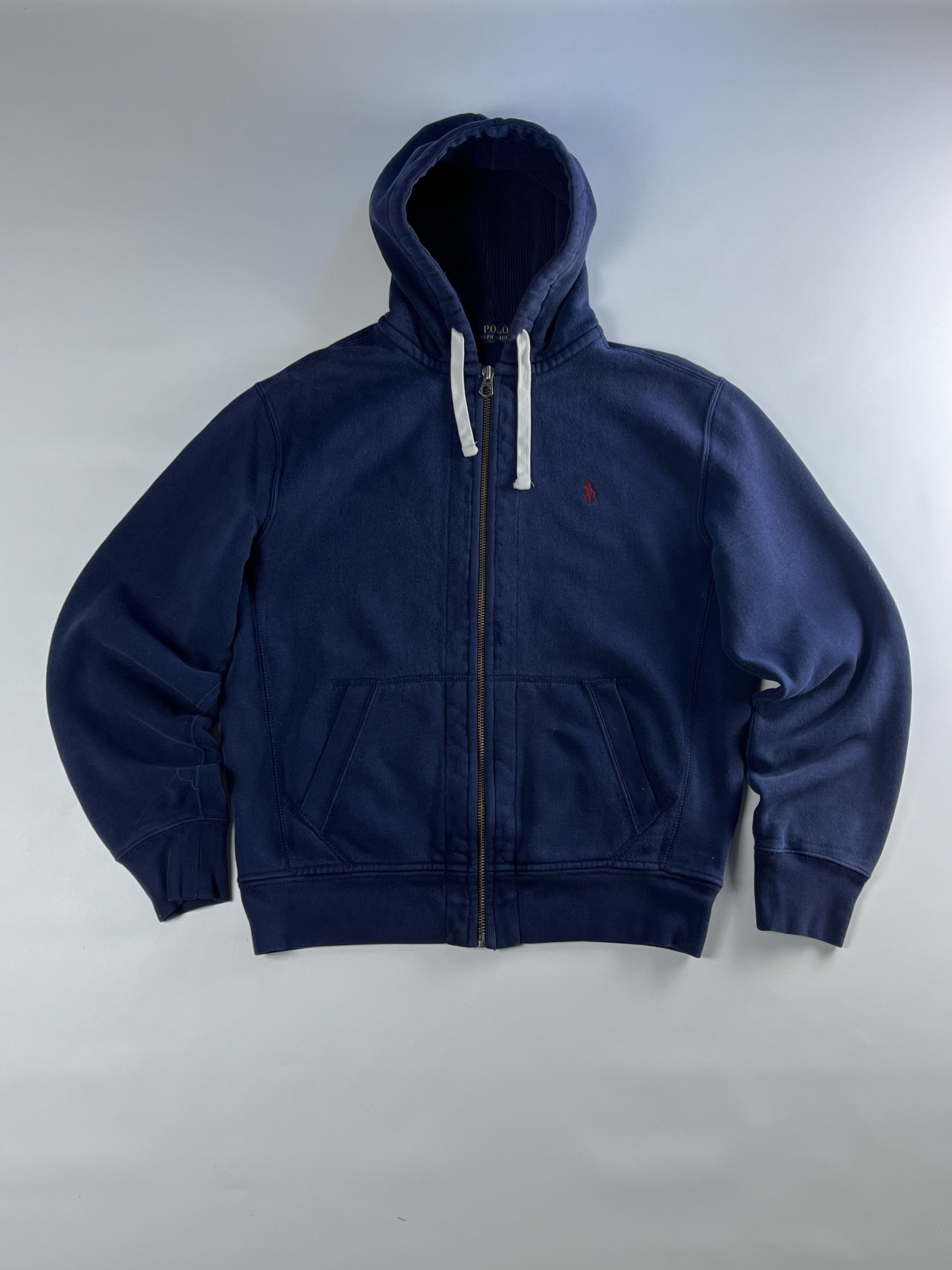 Ralph Lauren × Vintage Rare Polo Ralph Lauren Zip Hoodie Navy Size US M / EU 48-50 / 2 - 1 Thumbnail