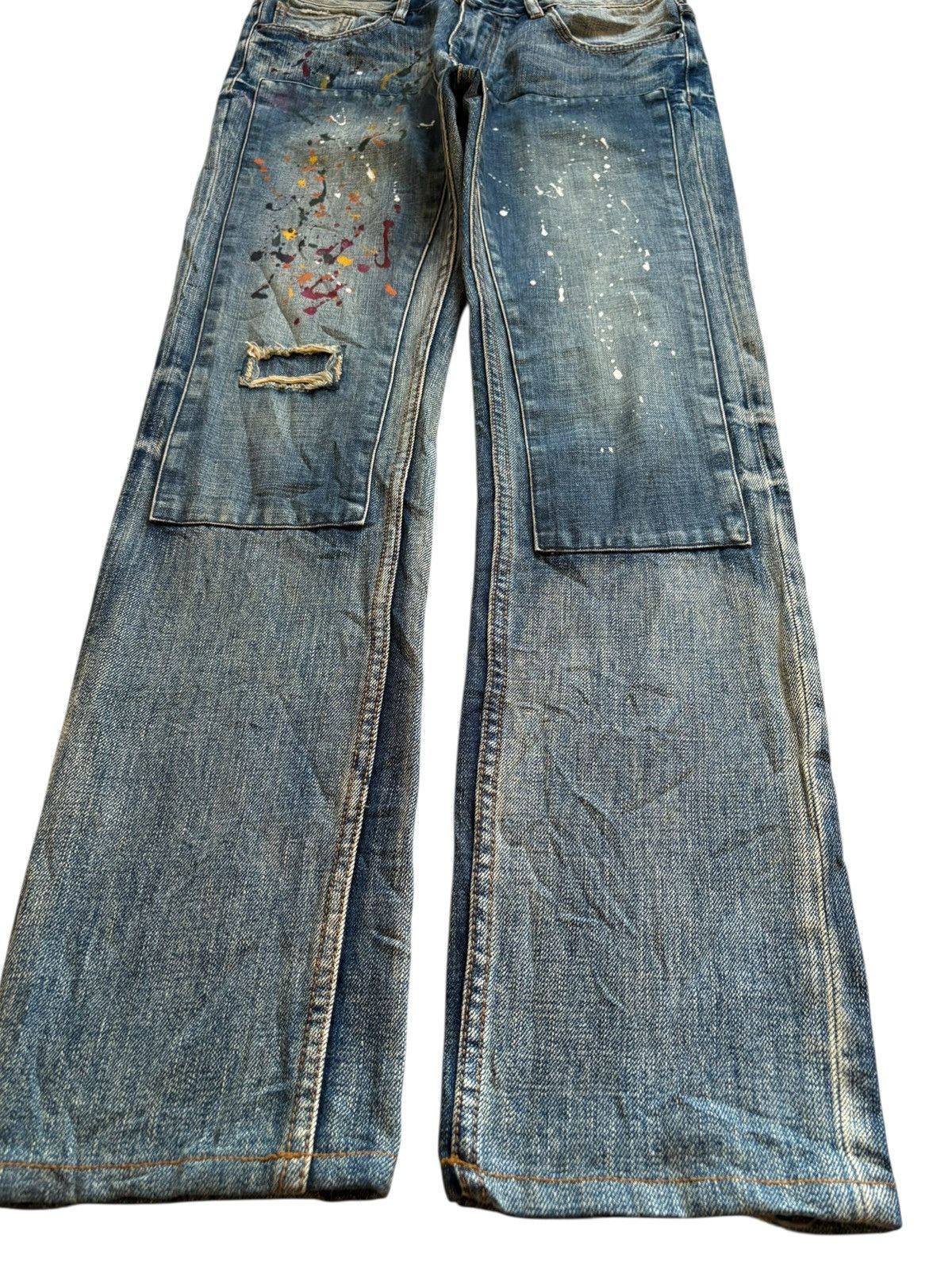 Billionaire Boys Club × Japanese Brand Vintage Billionaire Boy Club Mud Wash Paint Distressed Jeans Size US 32 / EU 48 - 7 Thumbnail
