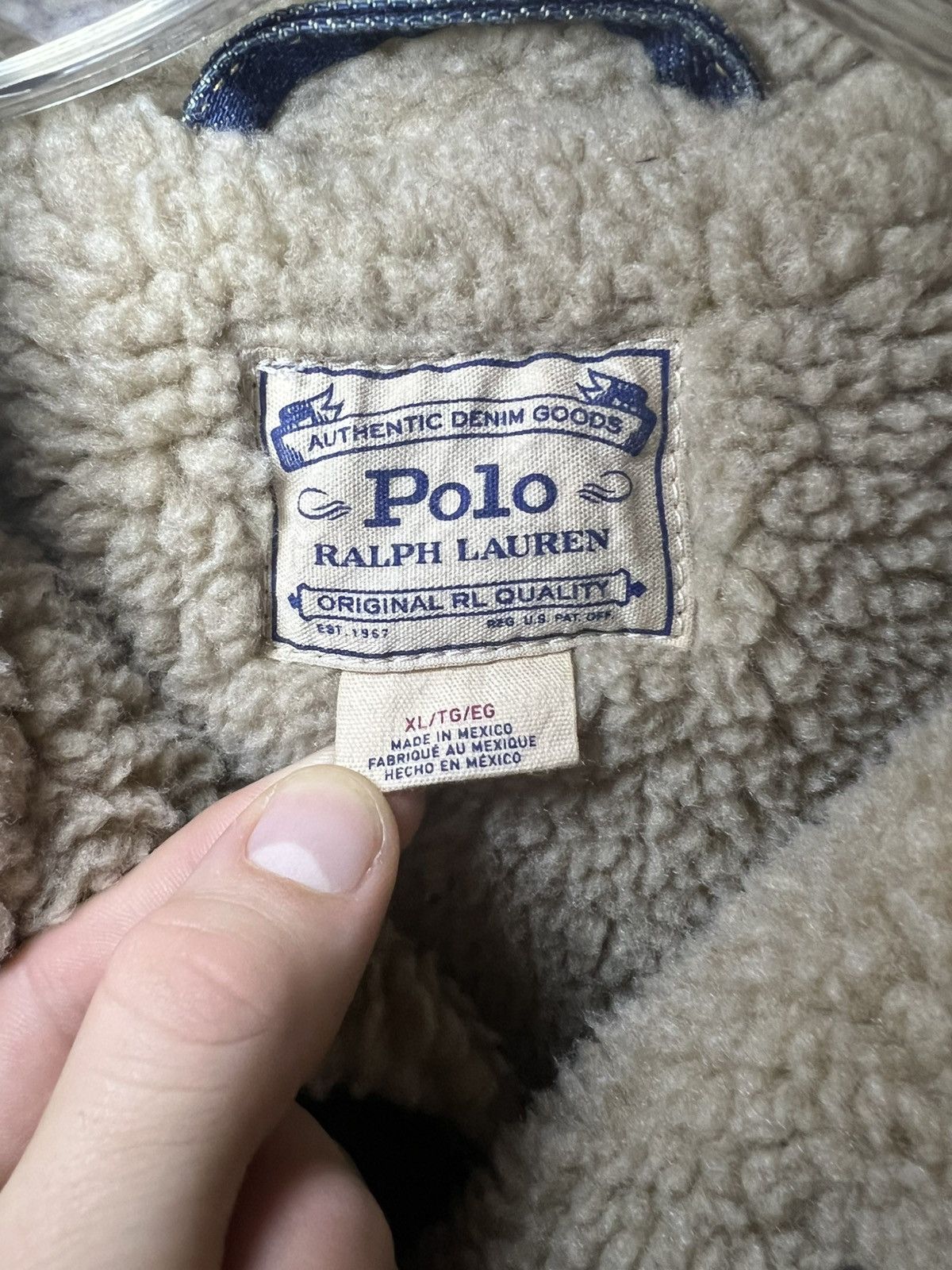 Polo Ralph Lauren Vintage Polo Ralph Lauren sherpa lined patch denim jacket Size US XL / EU 56 / 4 - 3 Thumbnail