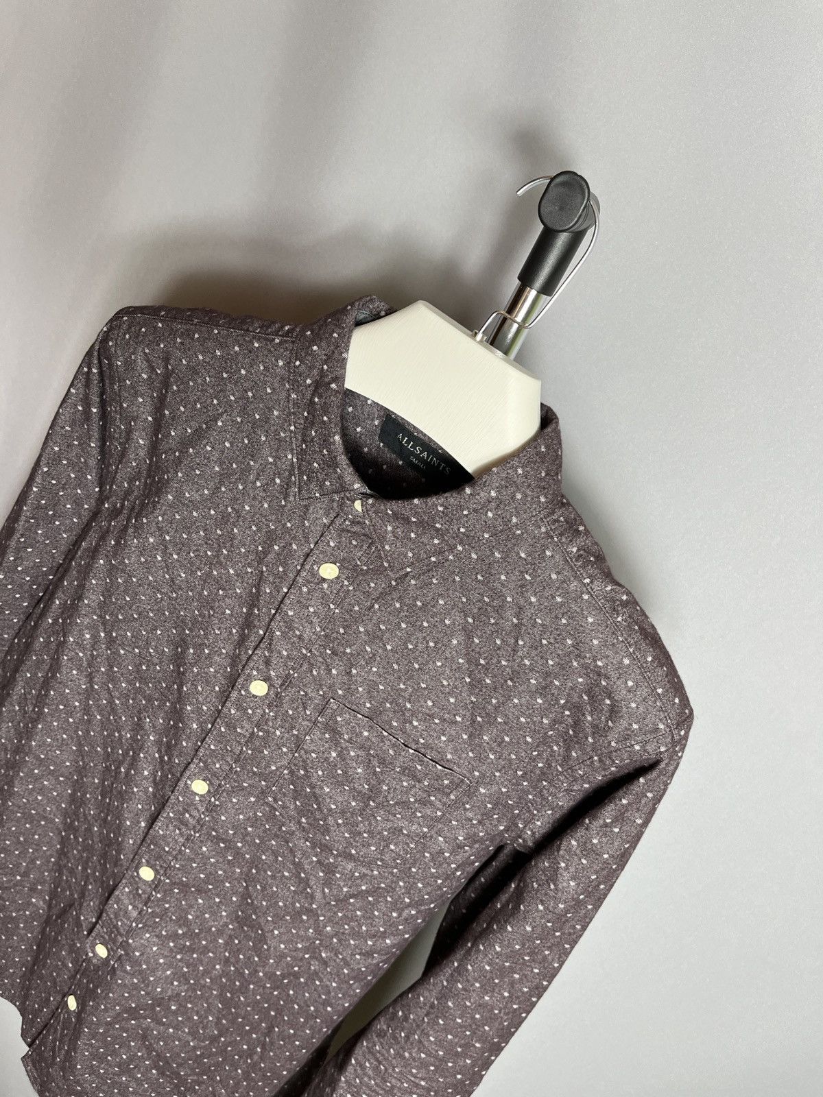 Allsaints × Japanese Brand All Saints cresco LS men brown Soft Cotton long sleeve shirt Size US S / EU 44-46 / 1 - 2 Thumbnail
