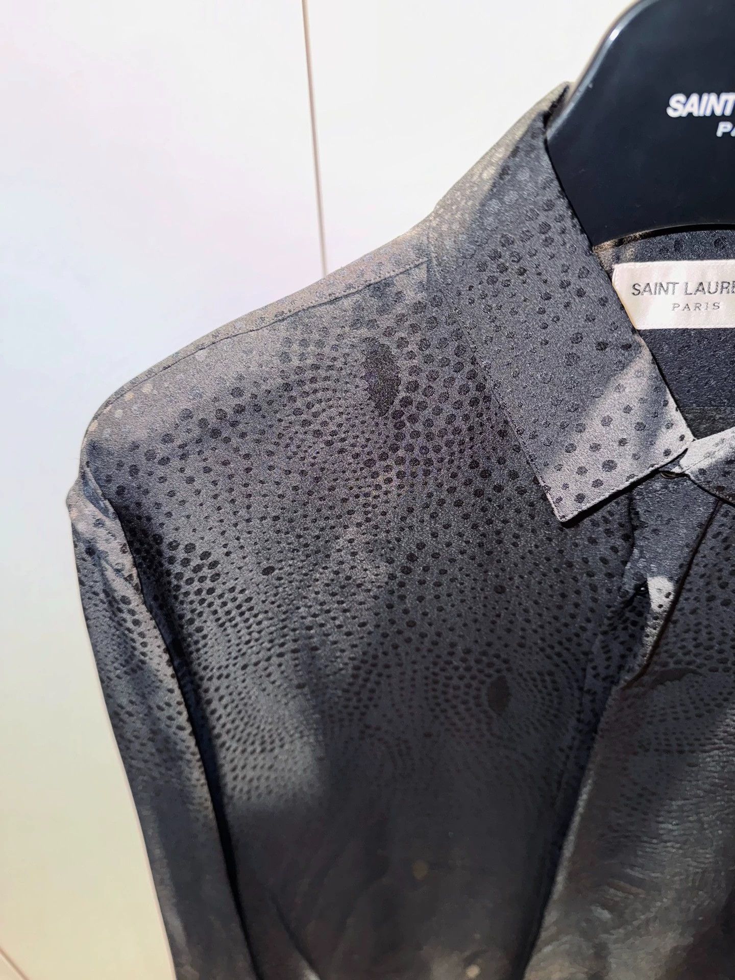Saint Laurent Paris SLP 20SS Runway Silk Galaxy Shirt 39 M Near Mint Size US M / EU 48-50 / 2 - 2 Thumbnail