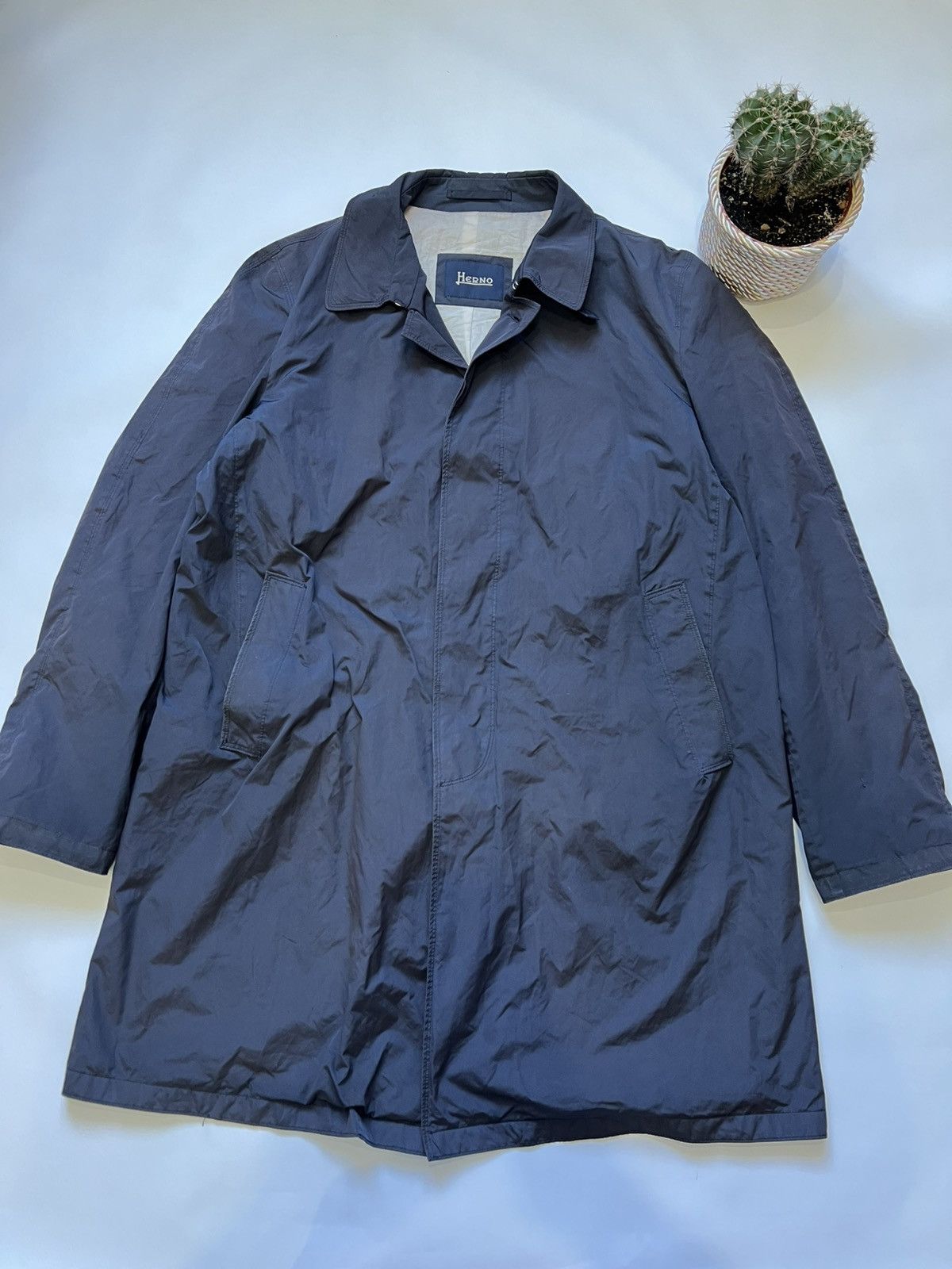 Herno Herno Light Blue Jacket Cloak Coat Nylon Size US M / EU 48-50 / 2 - 1 Thumbnail