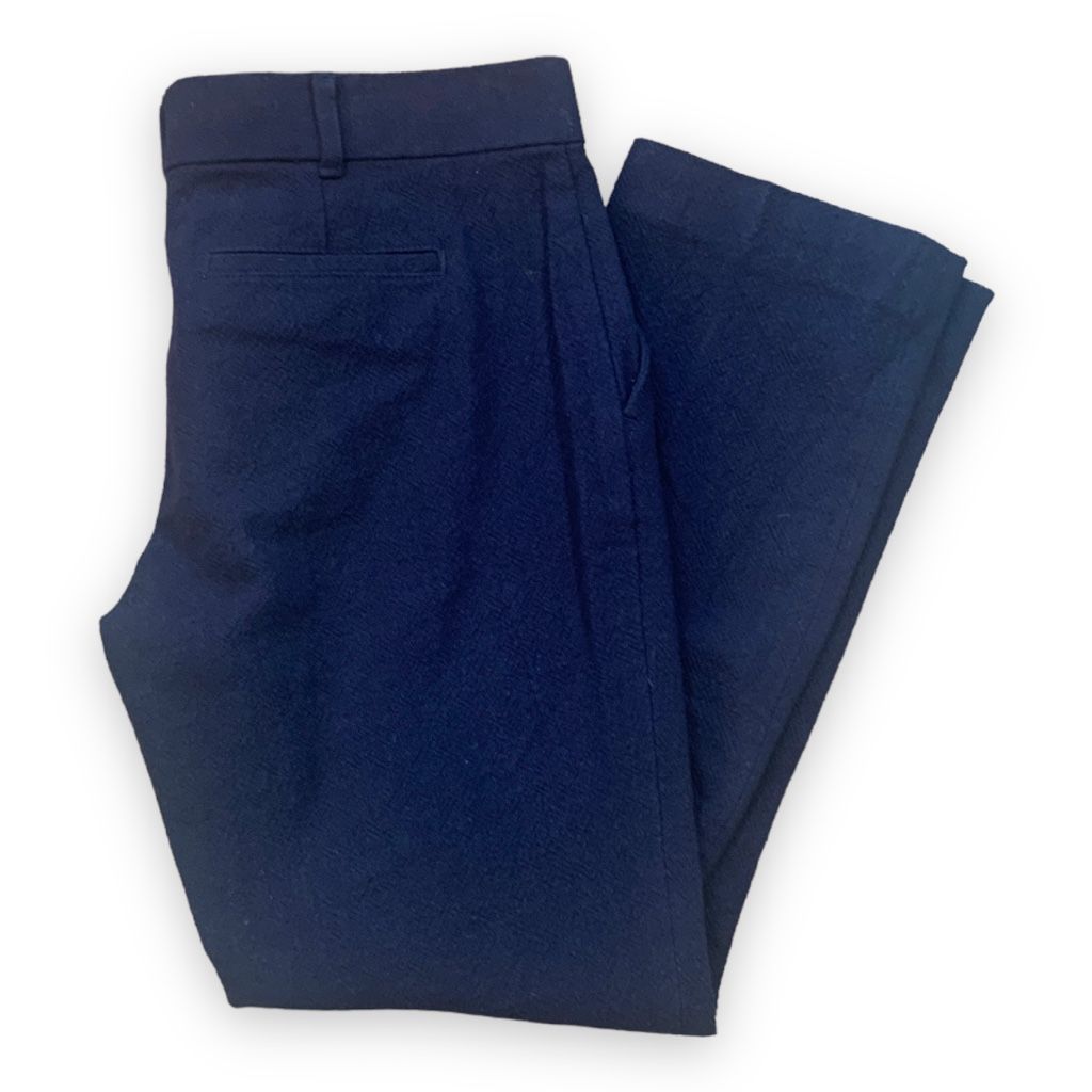 Tory Burch Tory Burch Navy Blue Straight Leg Dress Trousers Lightweight Size 28" / US 6 / IT 42 - 2 Thumbnail