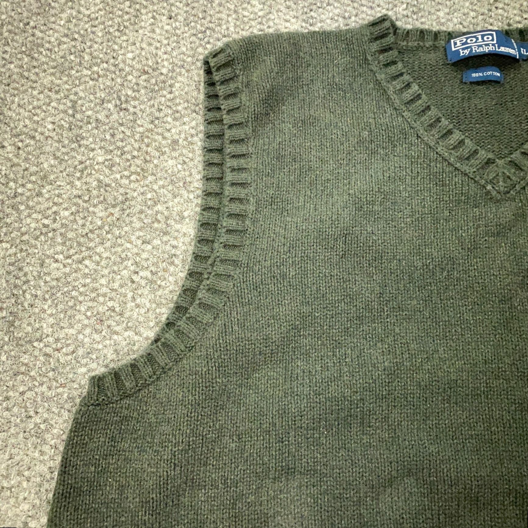 Ralph Lauren VTG Ralph Lauren Polo Sleeveless Sweater Mens XL Green Polo Ralph Lauren Sleeveless V-Neck 90s Polo Ralph Lauren 90s Mens XL Green Sweater Vest VTG Size US XL / EU 56 / 4 - 6 Thumbnail