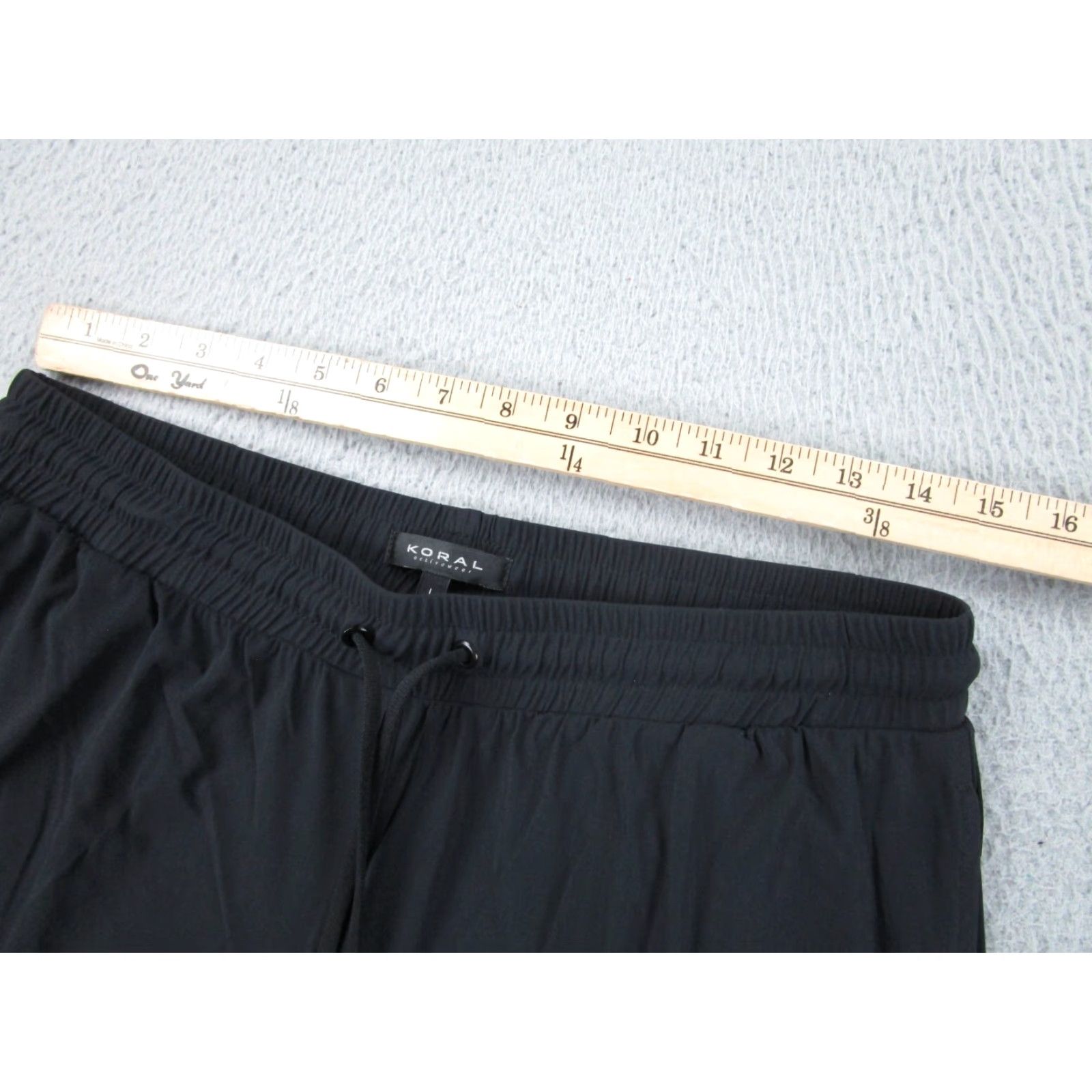 Vintage Koral Pants Womens L Black Jogger Sporty Athletic Alliance Perforated Ankle Nylon Spandex Running Walking Post Workout Size 36" / US 14 / IT 50 - 7 Thumbnail