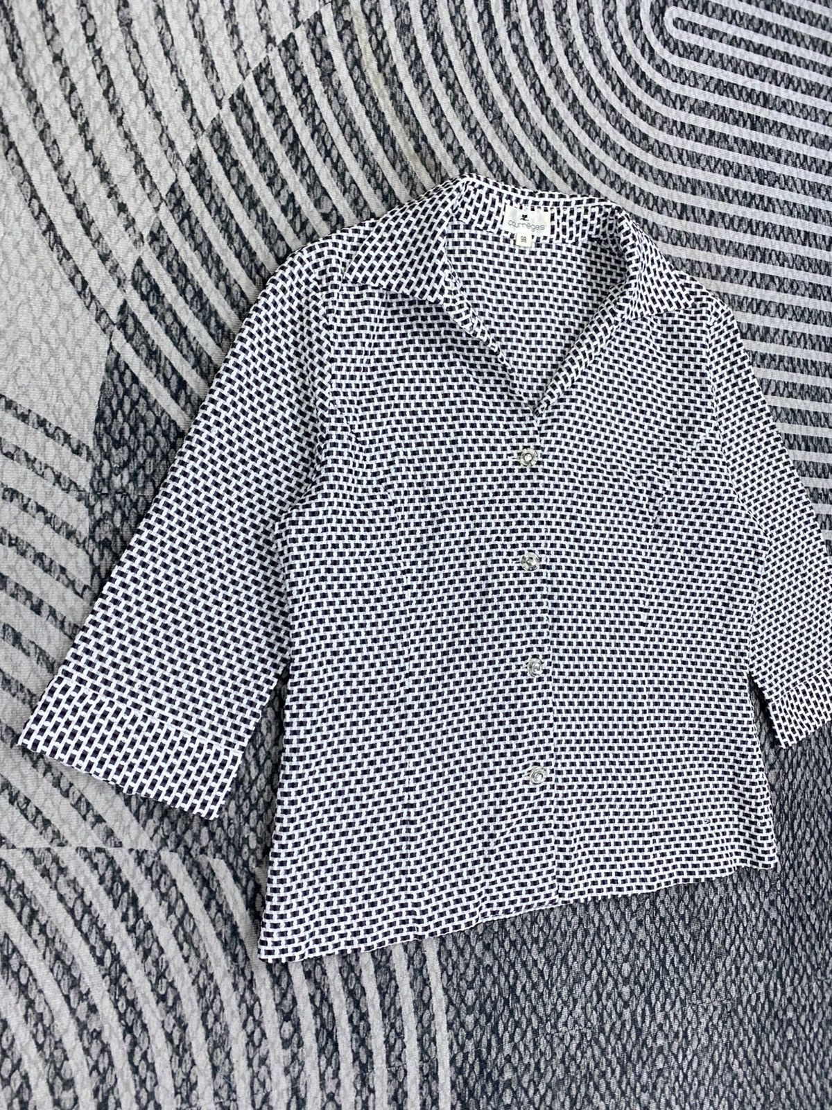 Courreges Vintage Courreges Double Collar Button Up Blouse Size S / US 4 / IT 40 - 3 Thumbnail