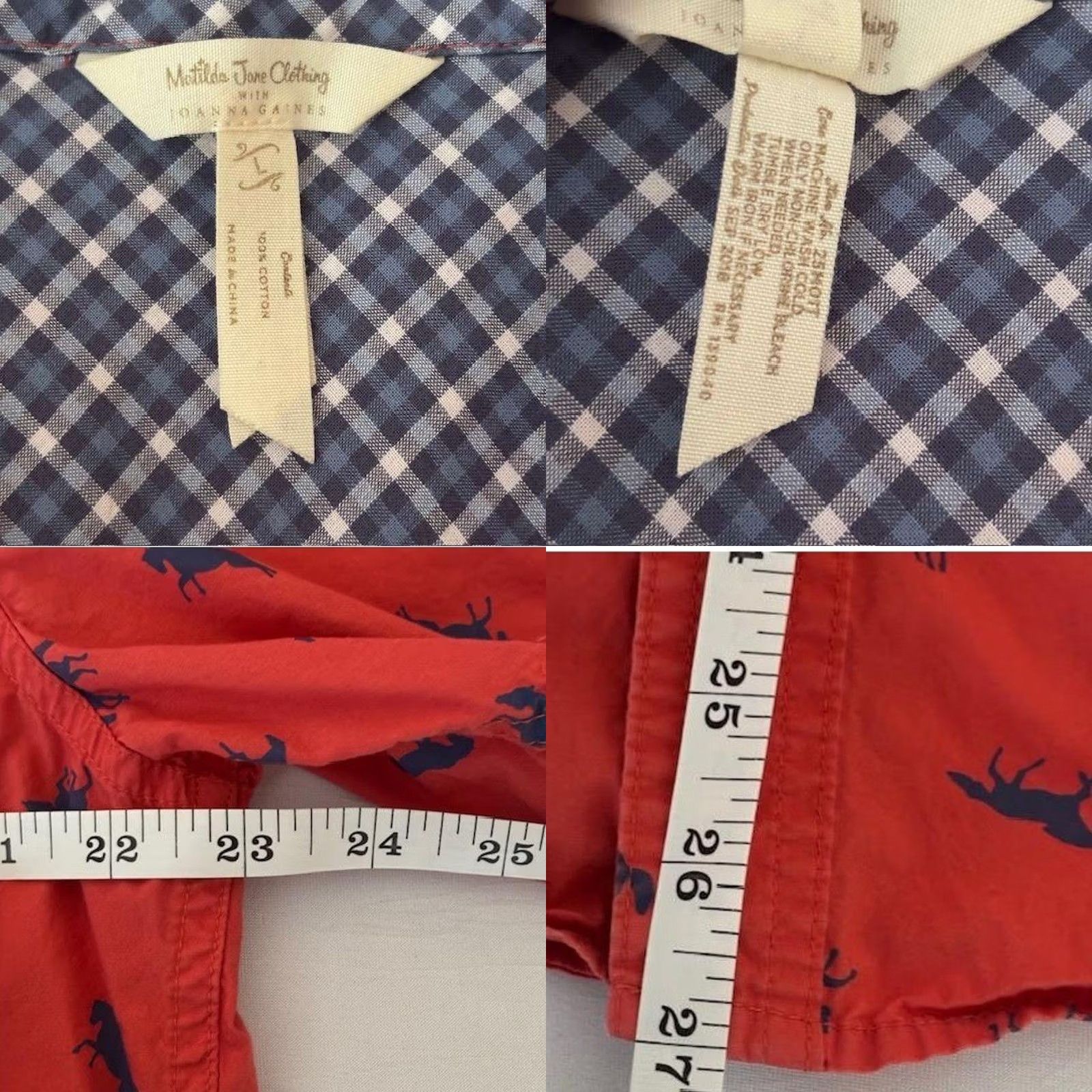 Vintage Matilda Jane X Joanna Gaines Red Horse Print Button-Up Shirt Size L Men Short Sleeve Collared, Casual, Vintage? No Size US L / EU 52-54 / 3 - 8 Thumbnail