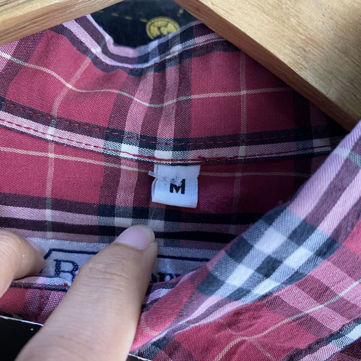 Burberry × Vintage Burberry Nova Check Light Maroon Shirt Button UP Size M Size US M / EU 48-50 / 2 - 9 Thumbnail