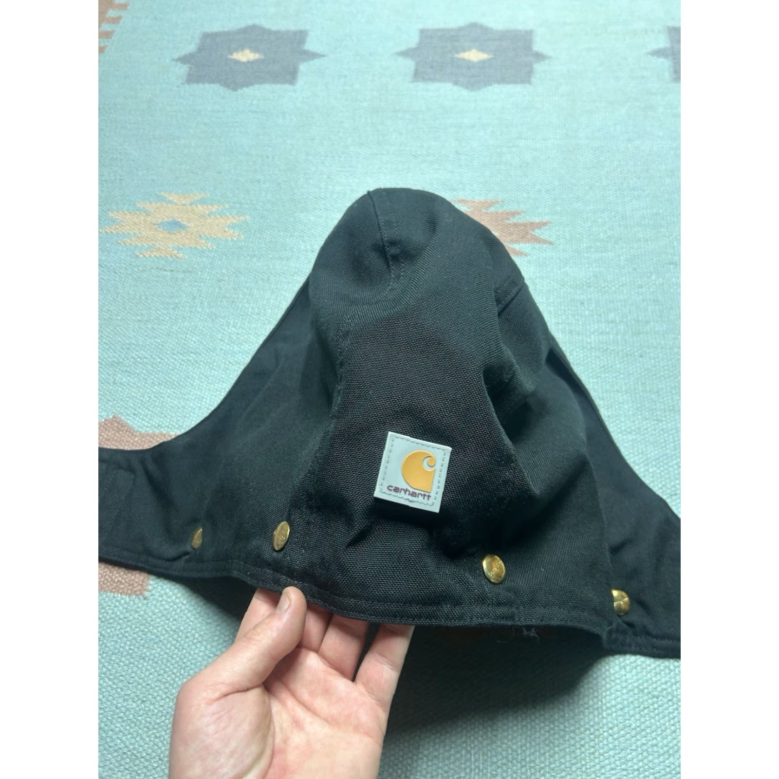 Carhartt VINTAGE Carhartt Yukon Insulated Quilt Lined Canvas Hood Black XL Men Size ONE SIZE - 6 Thumbnail