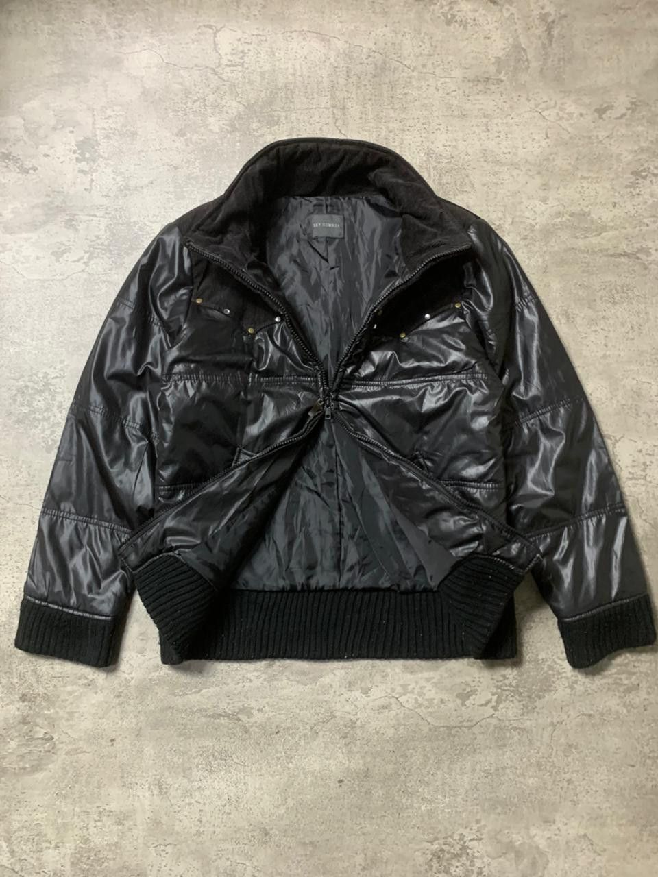 Isamu Katayama Backlash 2000s Japanese Archive Vkei Zip Up Black Puffer Jacket Size US M / EU 48-50 / 2 - 2 Thumbnail