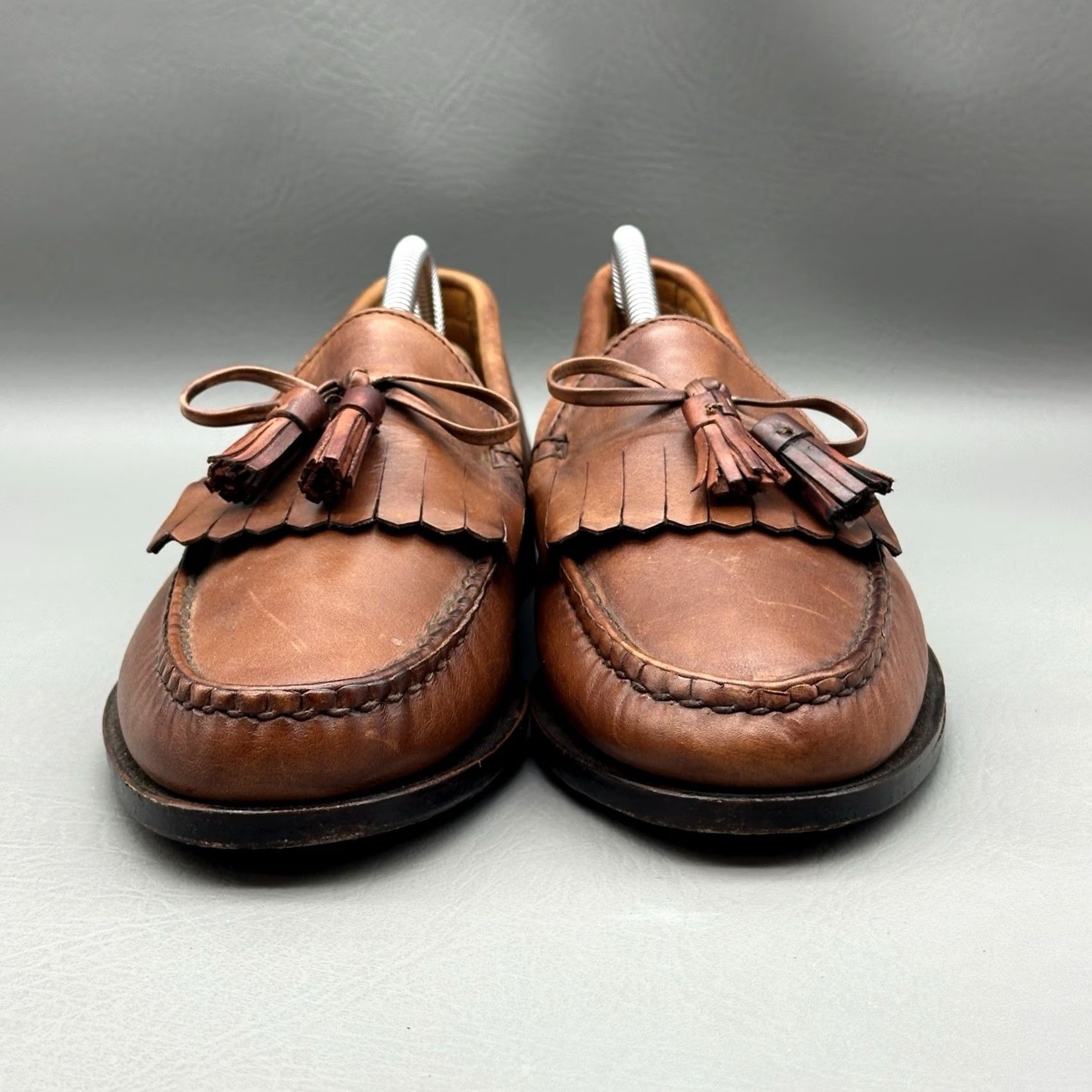 Footjoy Vintage FootJoy Tassel Loafers Mens Size 9 C Brown Leather Kiltie Slip On USA Mens Shoes Brown Leather Tassel Loafers USA FootJoy Slip On 9 C Vintage Size US 9 / EU 42 - 5 Thumbnail