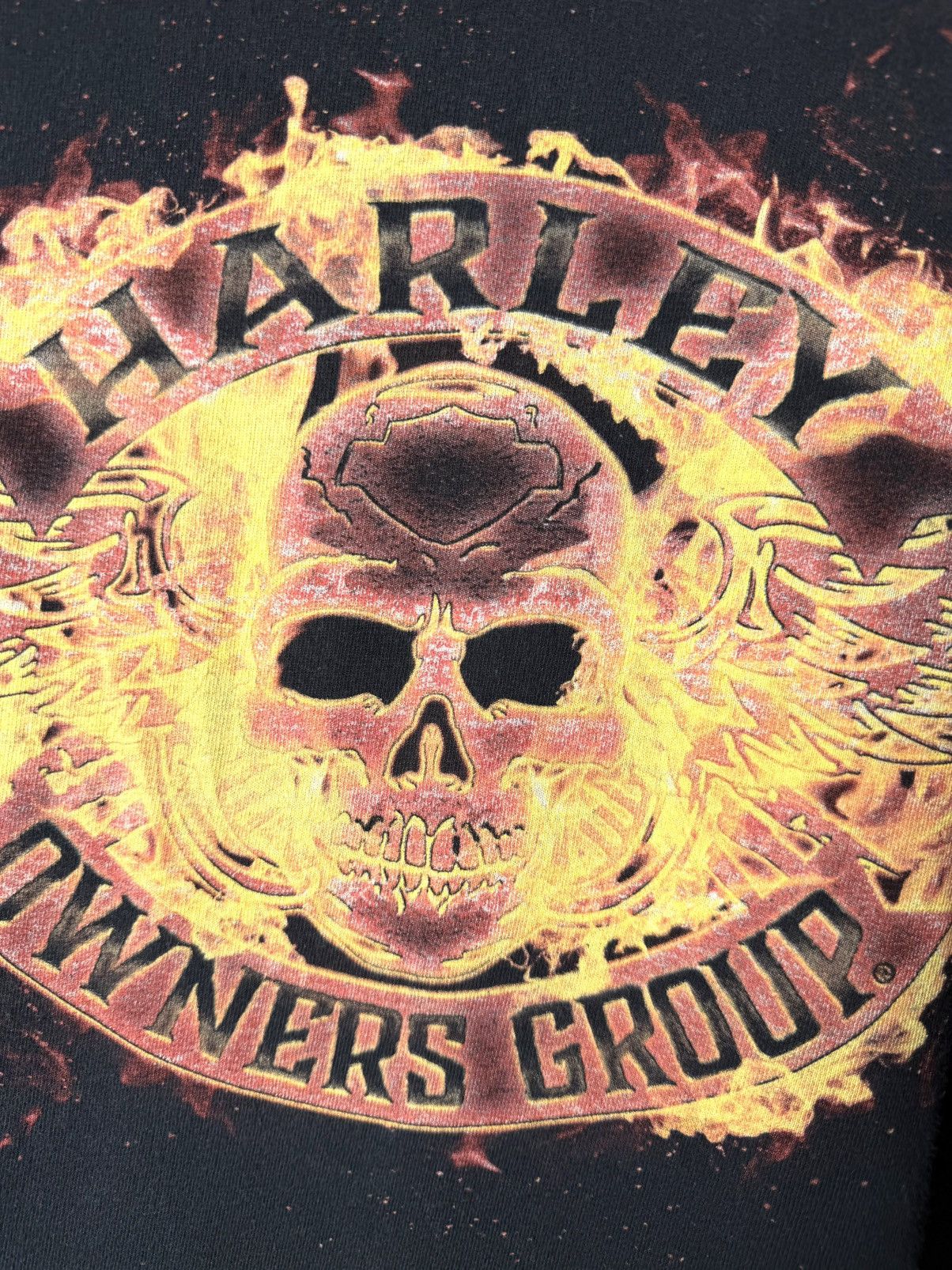 Harley Davidson Vintage Harley Davidson Owners Group T Shirt Skull Bones Size US XL / EU 56 / 4 - 3 Thumbnail