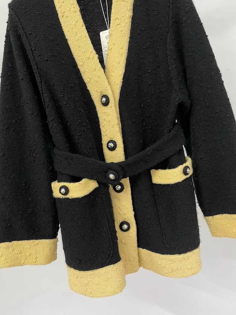 Chanel Chanel 24K black stitching knitted cardigan coat Size XS / US 0-2 / IT 36-38 - 6 Thumbnail