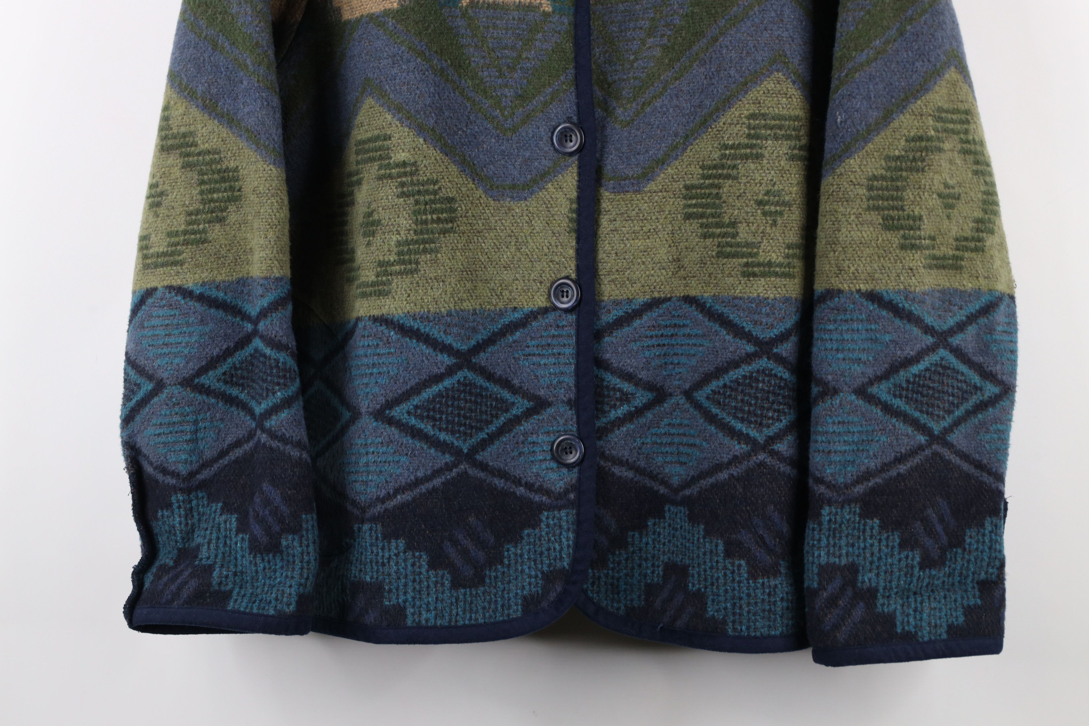 Vintage Vintage 90s Streetwear Southwestern Blanket Button Jacket Size L / US 10 / IT 46 - 3 Thumbnail