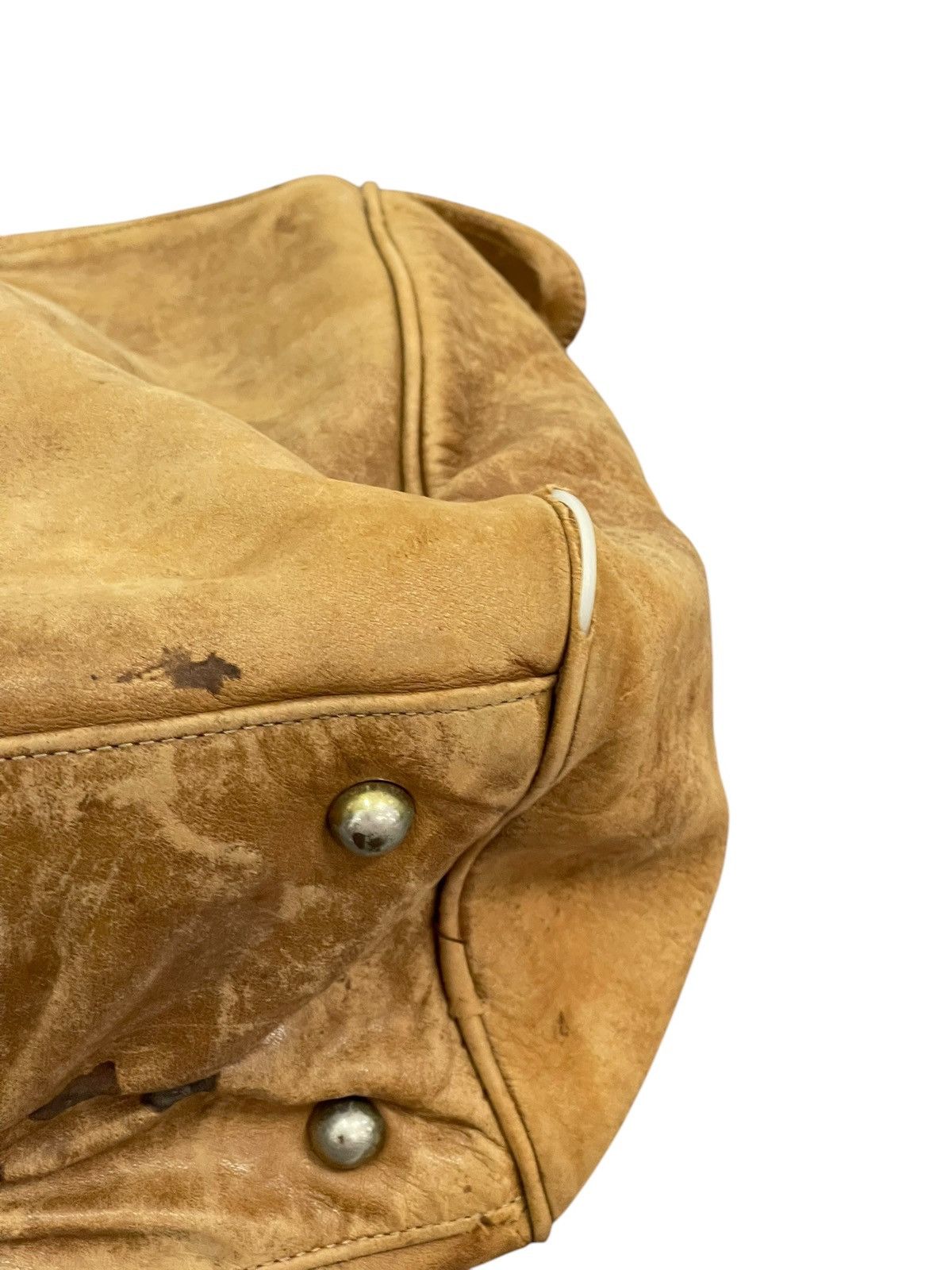 Genuine Leather Full Leather Patina Unknown Japan Vtg 80s Duffle Bag 1🟩6 Size ONE SIZE - 18 Thumbnail