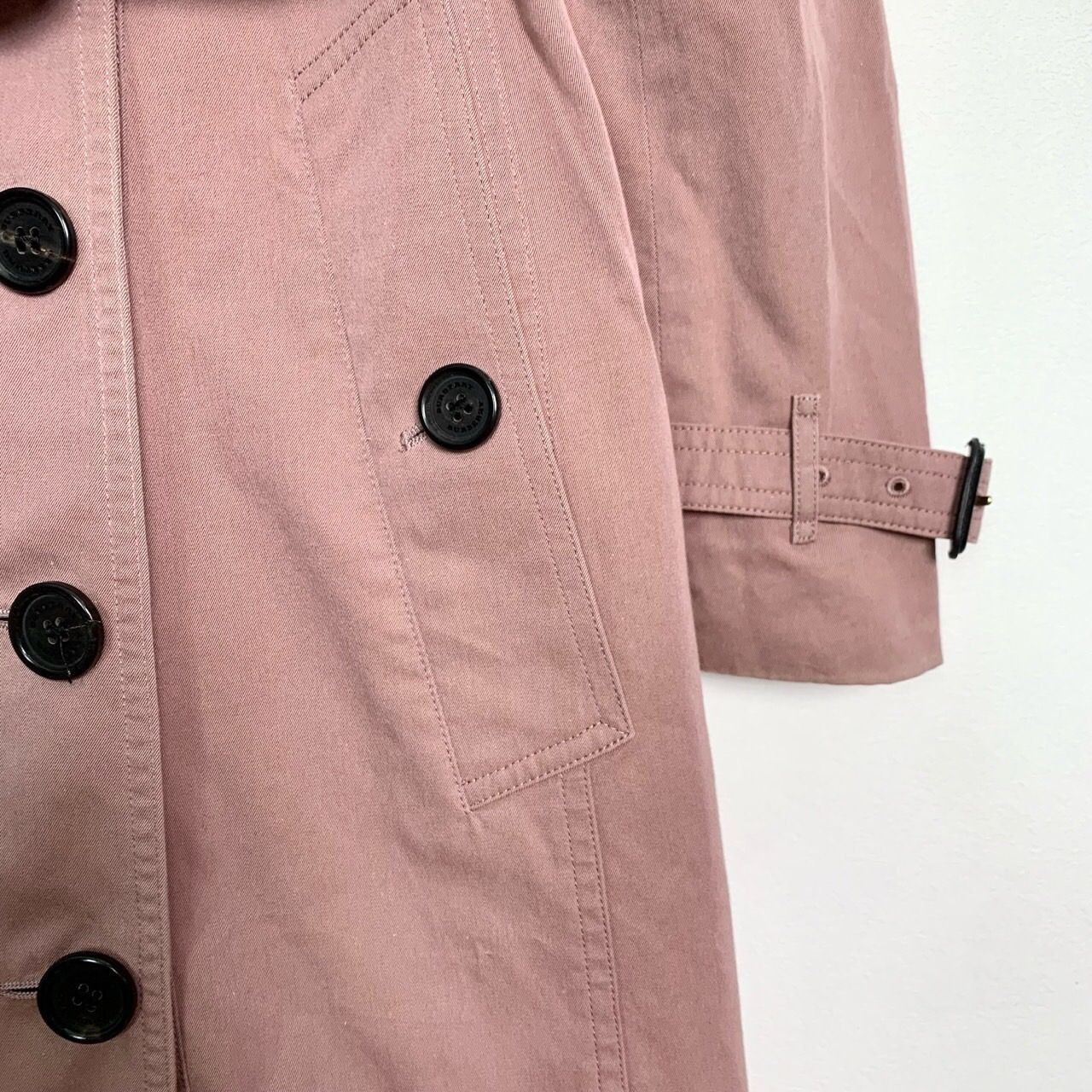 Burberry Burberry Womens Pink Cotton Double-Breasted Trench Coat With Size XS / US 0-2 / IT 36-38 - 4 Thumbnail