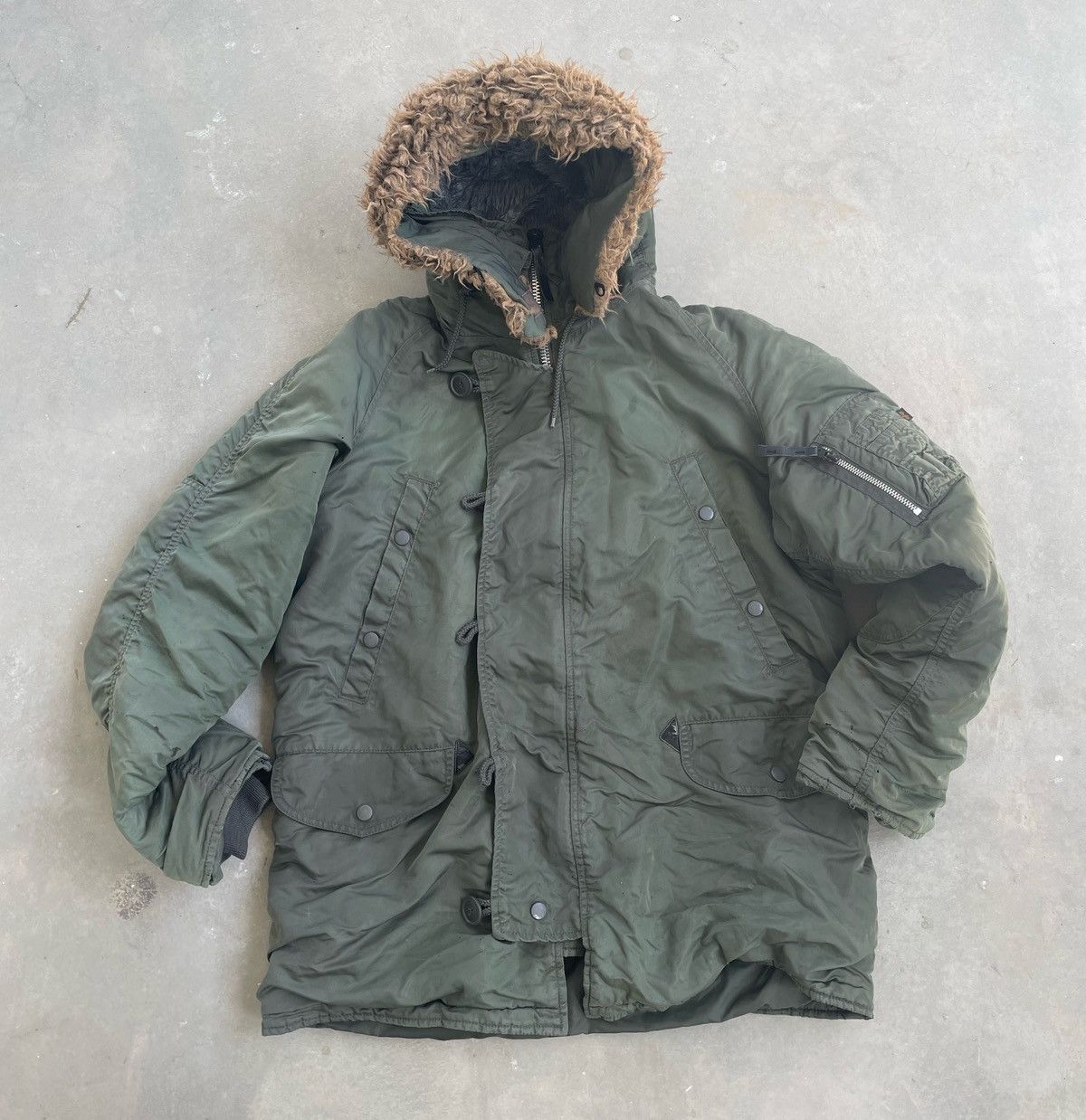 Alpha Industries ALPHA INDUSTRIES N-3B FLIGHT JACKET WELL WORN Size US M / EU 48-50 / 2 - 2 Thumbnail